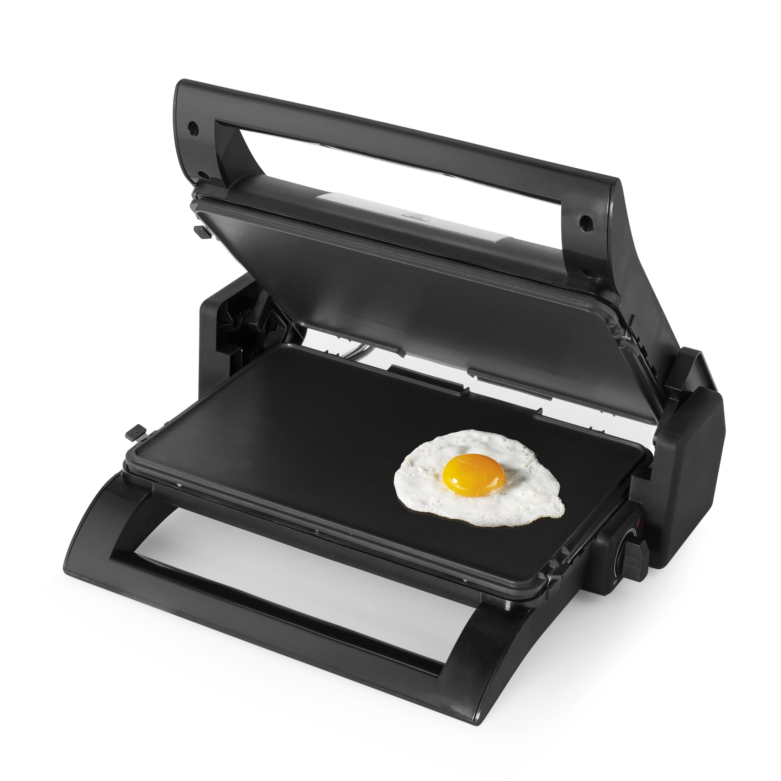 Princess Piastra Elettrica Con Coperchio, 1500 watt, Apertura a 180°, 31.5 x 21.5 cm, Acciaio inossidabile, Nero opaco