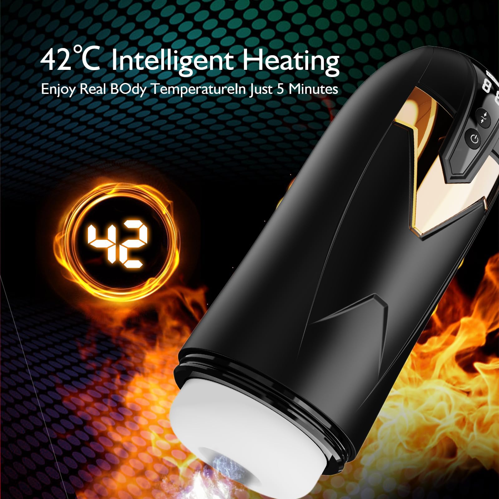 Masturbatore elettrico Tazza 9tion con 4 funzioni Telescopio Giocattoli del sesso per gli uomini masturbarsi schermo LCD Masturbatori vagina Rhea