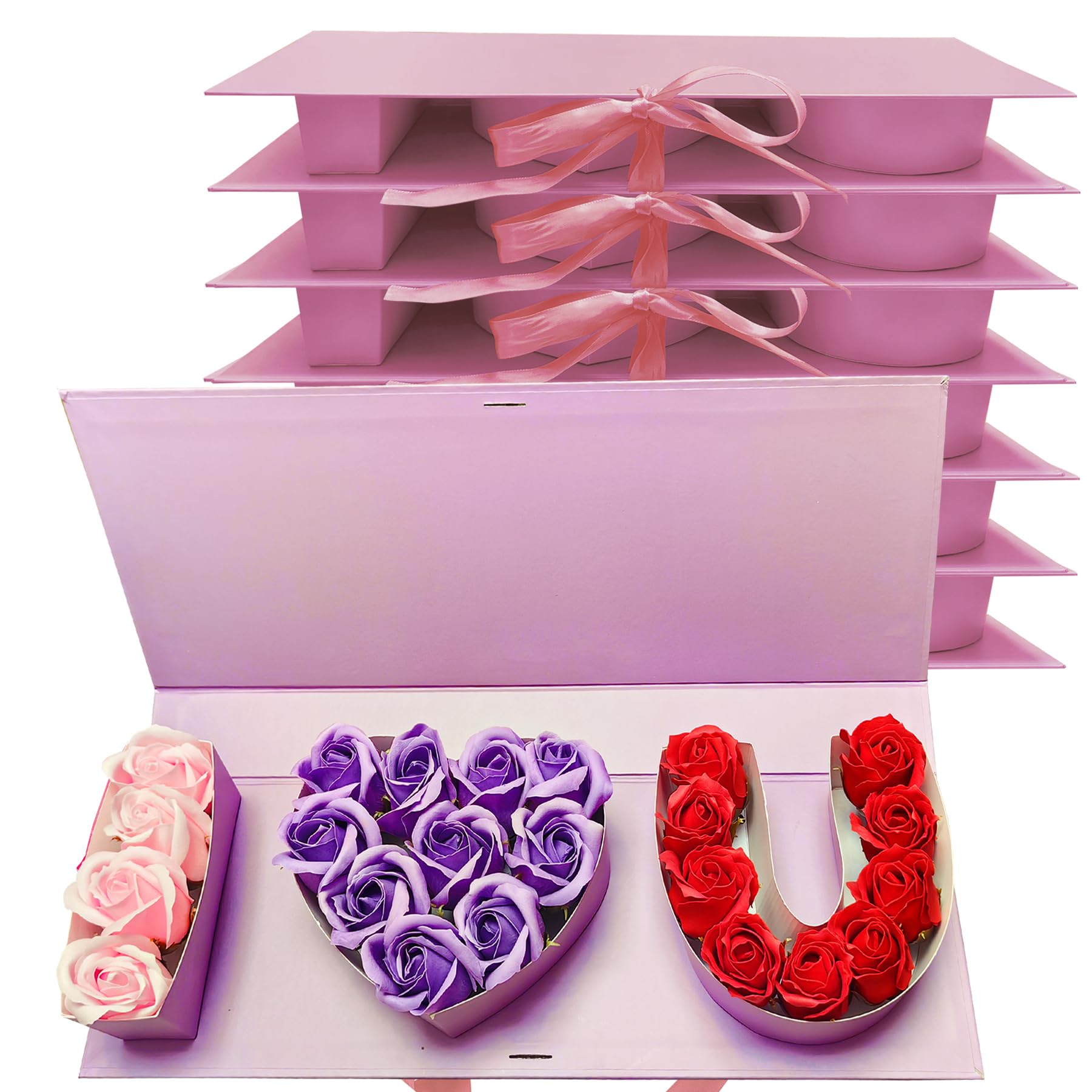 Amazon.com: MLOLM 6 Pcs I Love You Flower Box Valentines I Love U