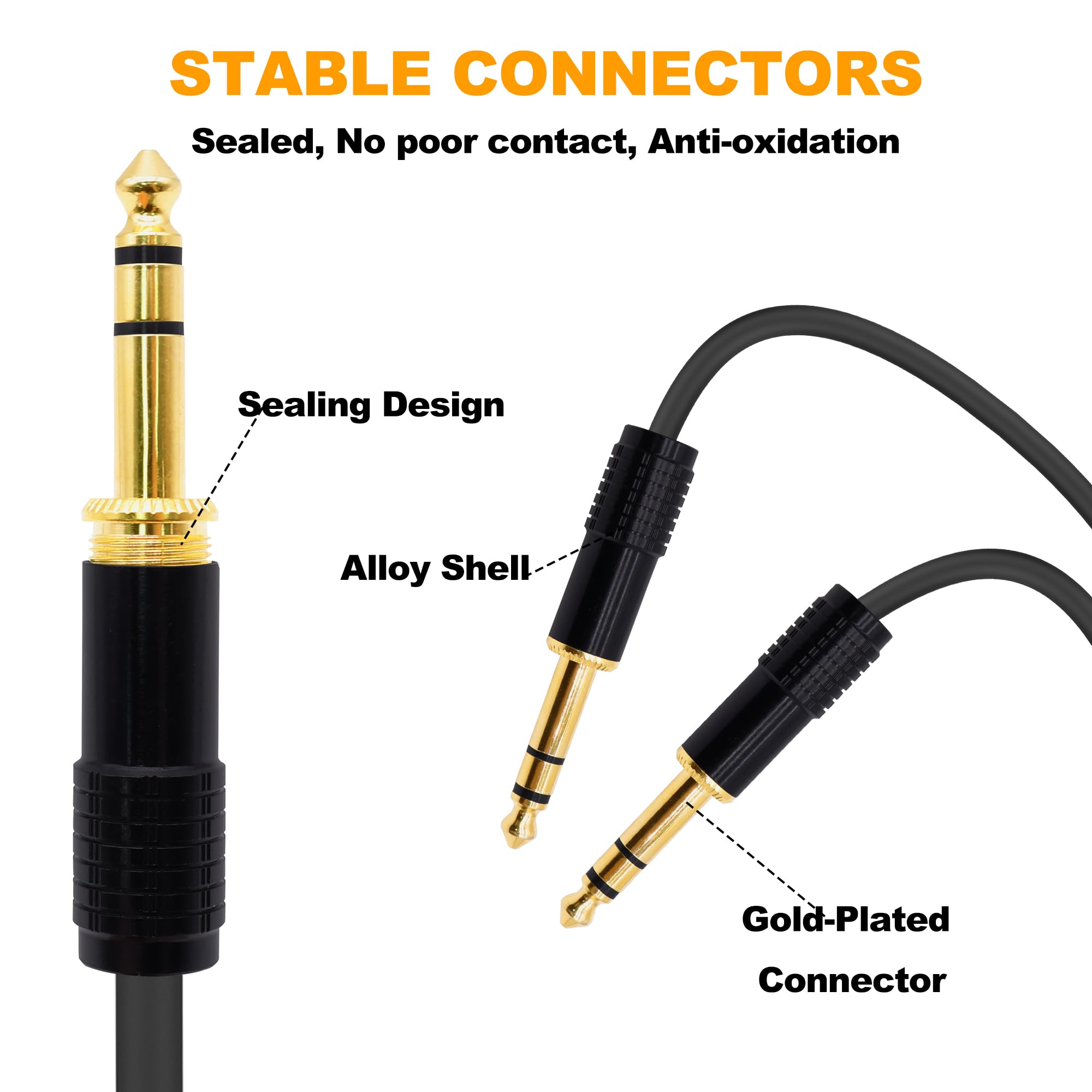 YARCHONN 1/4 Inch TRS Instrument Guitar Cable - Image 3