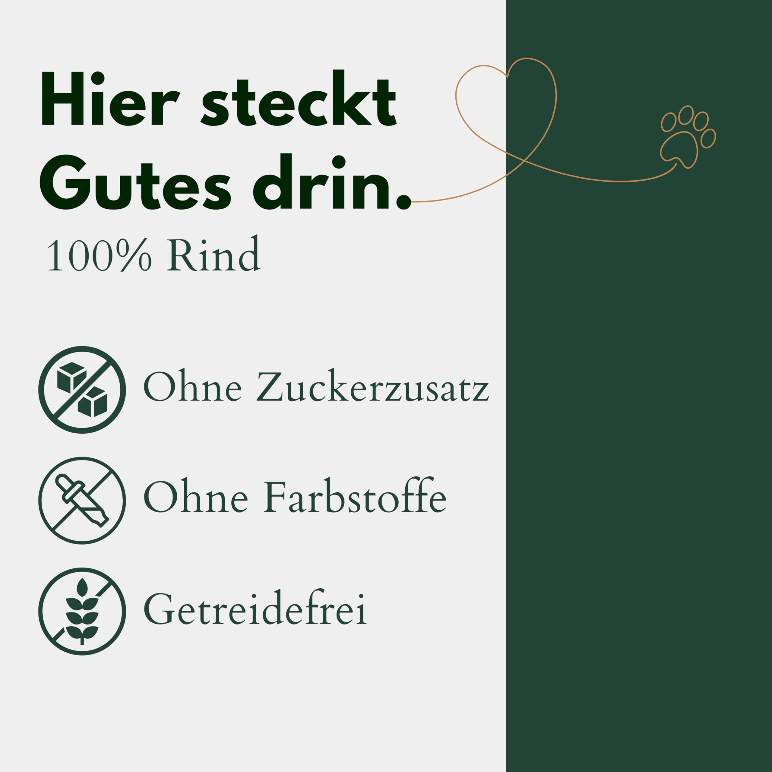 BREERs Rinderstrossen für Hunde Getrocknet 15cm 1Kg Kausnack Deutscher Herstellung Gesunde Hundeleckerlis Luftröhre Rinderluftröhre Rindfleisch