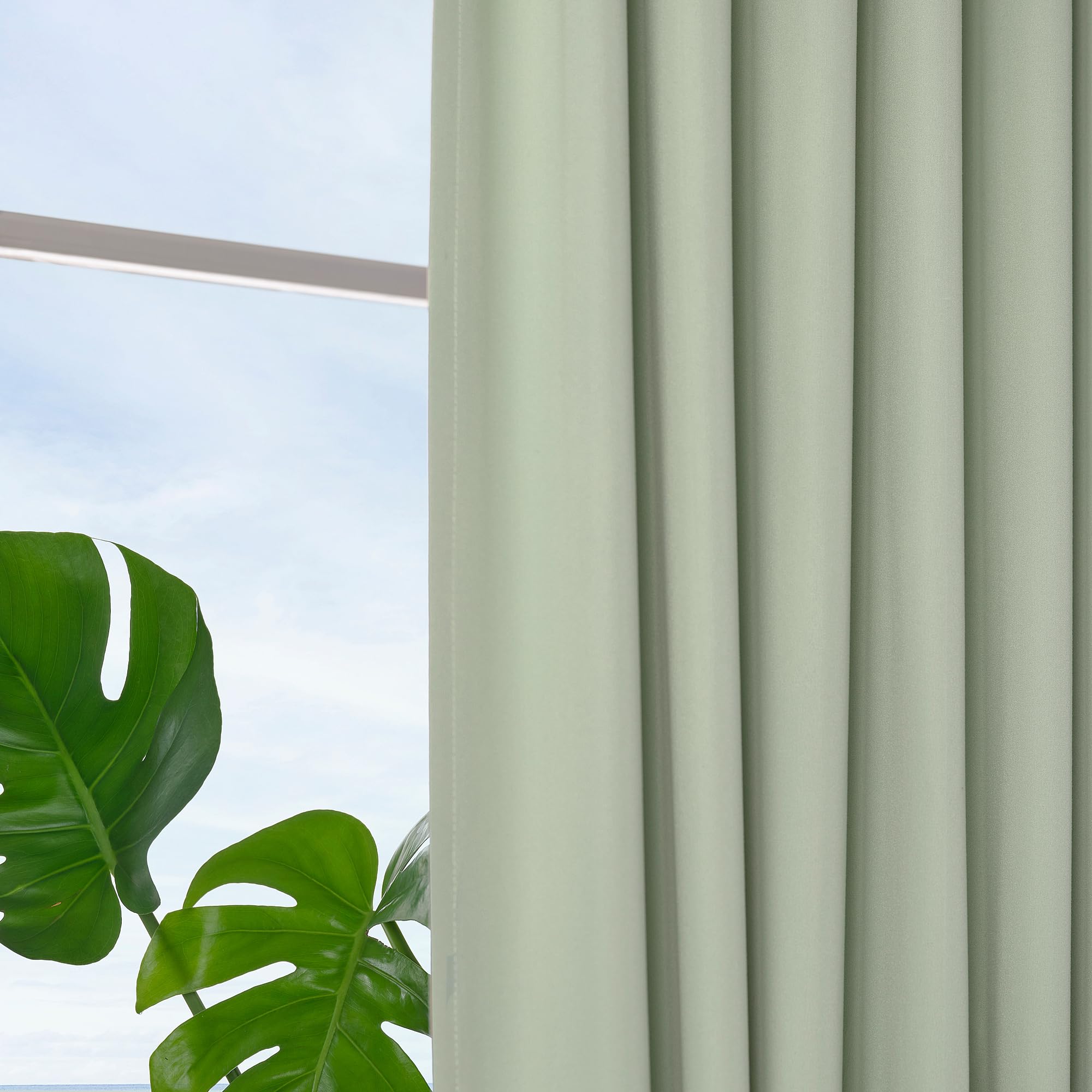 ProTuning BENGTA Rideau occultant Vert avec bande de tête 210 x 300 cm