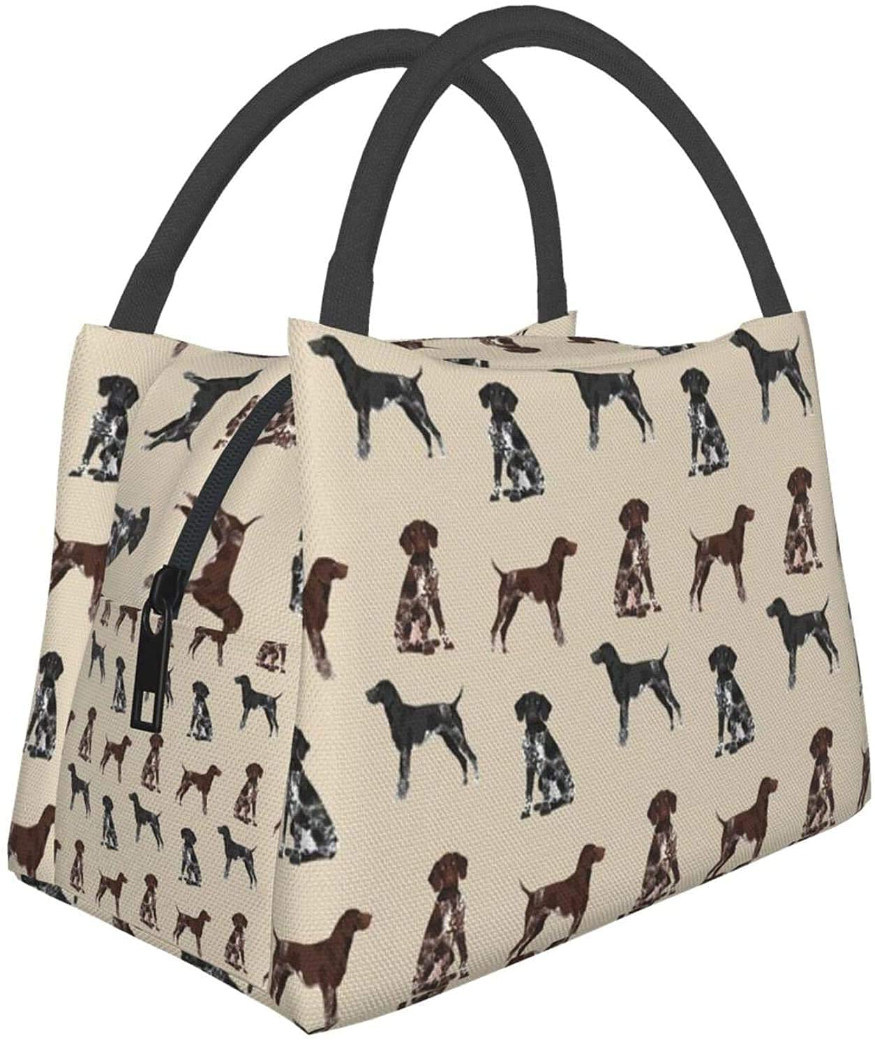 Lunch Bags German Shorthaired Pointer Dogs GSP Dog Cute Dog Insulation Portable Tote Bag Lunch Box Lunch Container Wth Zipper