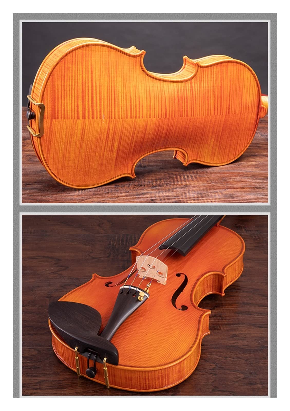 Violín 4/4,1/2 /, 3/4,1/4 Violín Hecho A Mano De Madera Maciza para Niños Práctica Práctica Práctica (Color : 3/4)