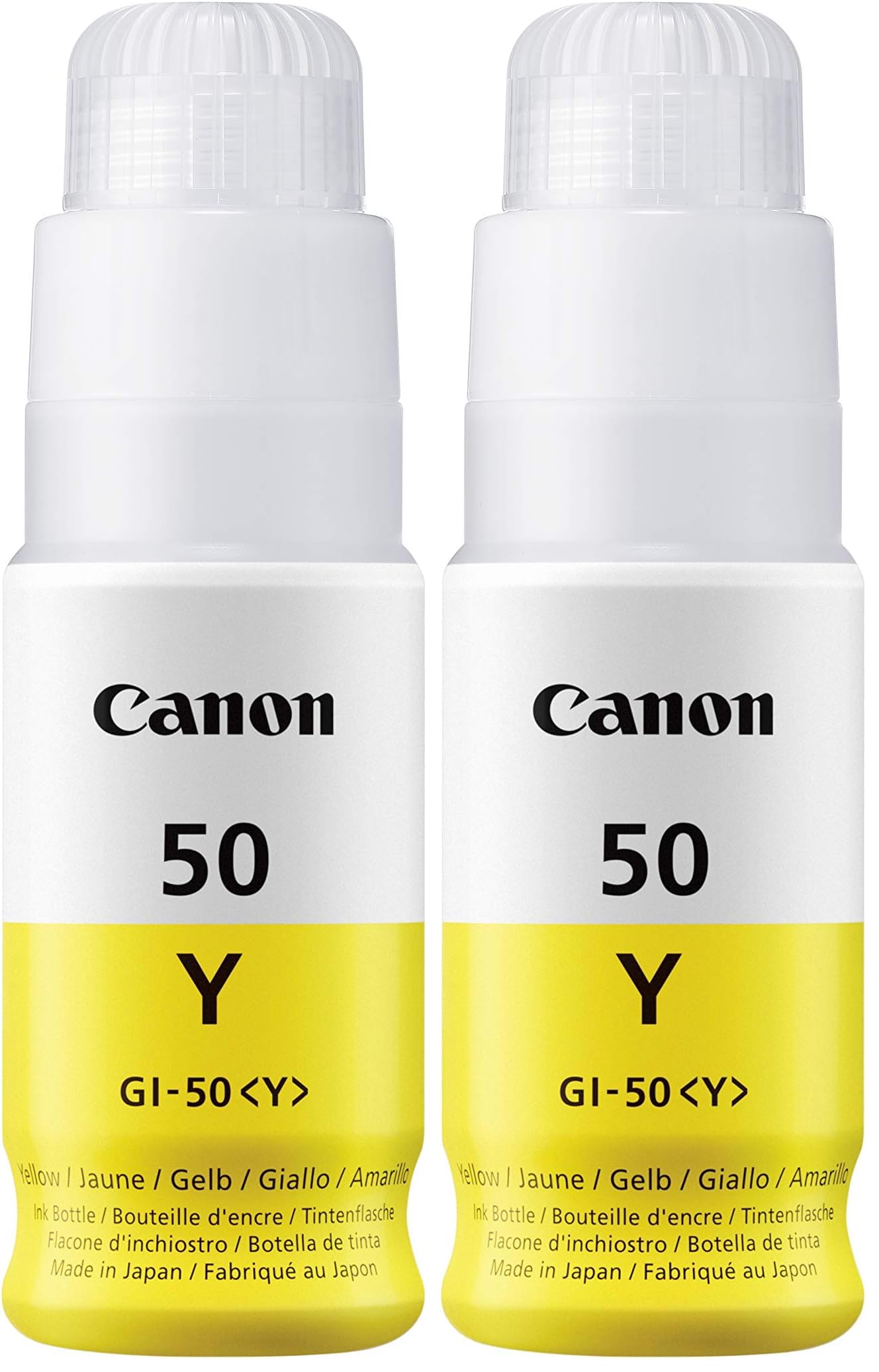 Canon GI-50 Y Original Tintenbehälter, Gelb, 70 ml (Packung mit 2)