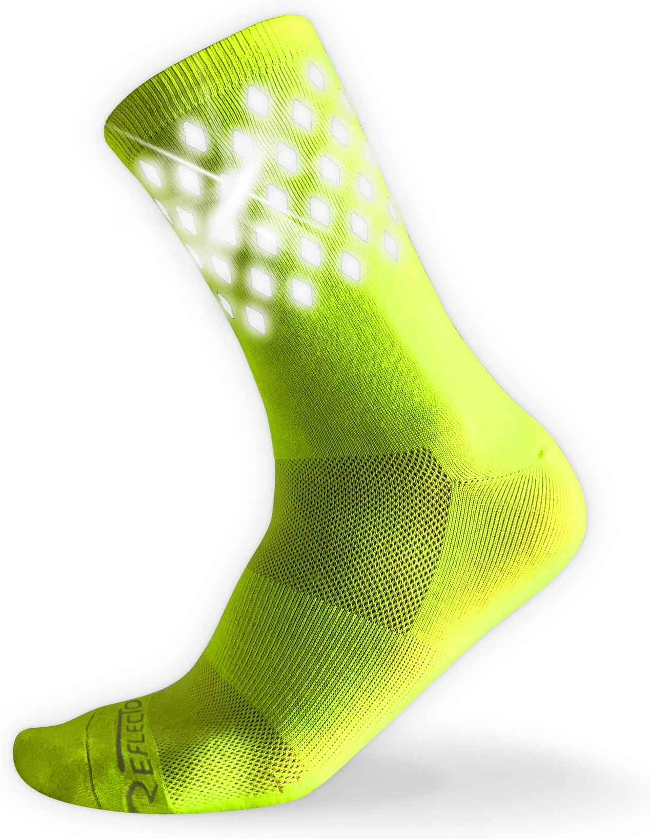 ReflecToesReflective Socks - High Visibility Sports Socks Cushioned, Biomotion Safety Gear for Outdoor Athletes