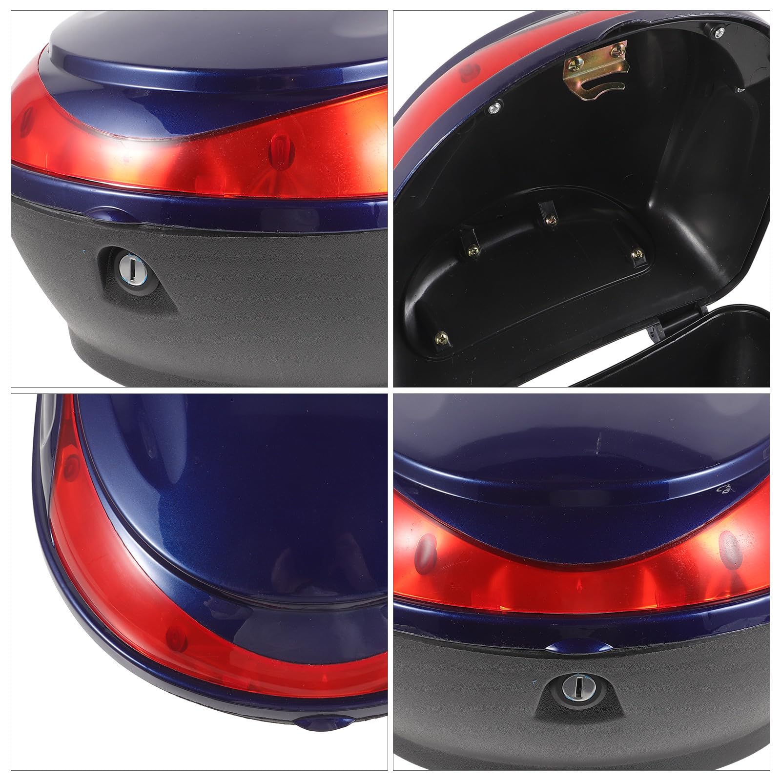 Valigia Per Motocicli e Veicoli Elettrici, Bauletto Posteriore in Plastica, Impermeabile, Facile Installazione, per Uso Quotidiano