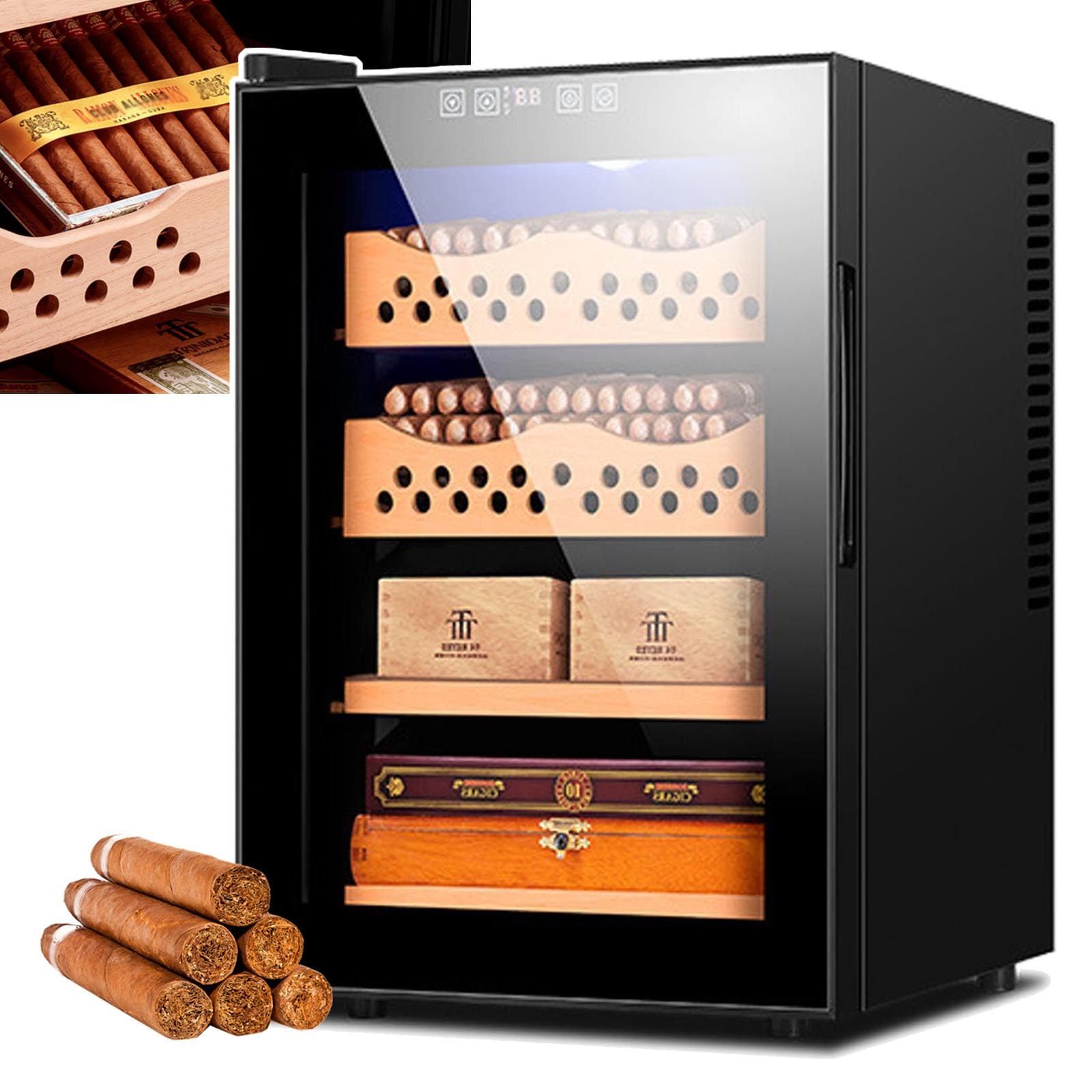 tobacco fridge Amazon.com: JTYMZYY 50l Electric Cigar Humidors Temperature Control Cabinet  with Spanish Cedar Wood Shelves Drawer,300 Capacity Electric Cooling Cigar  Fridge, for Men,A : Health & Household