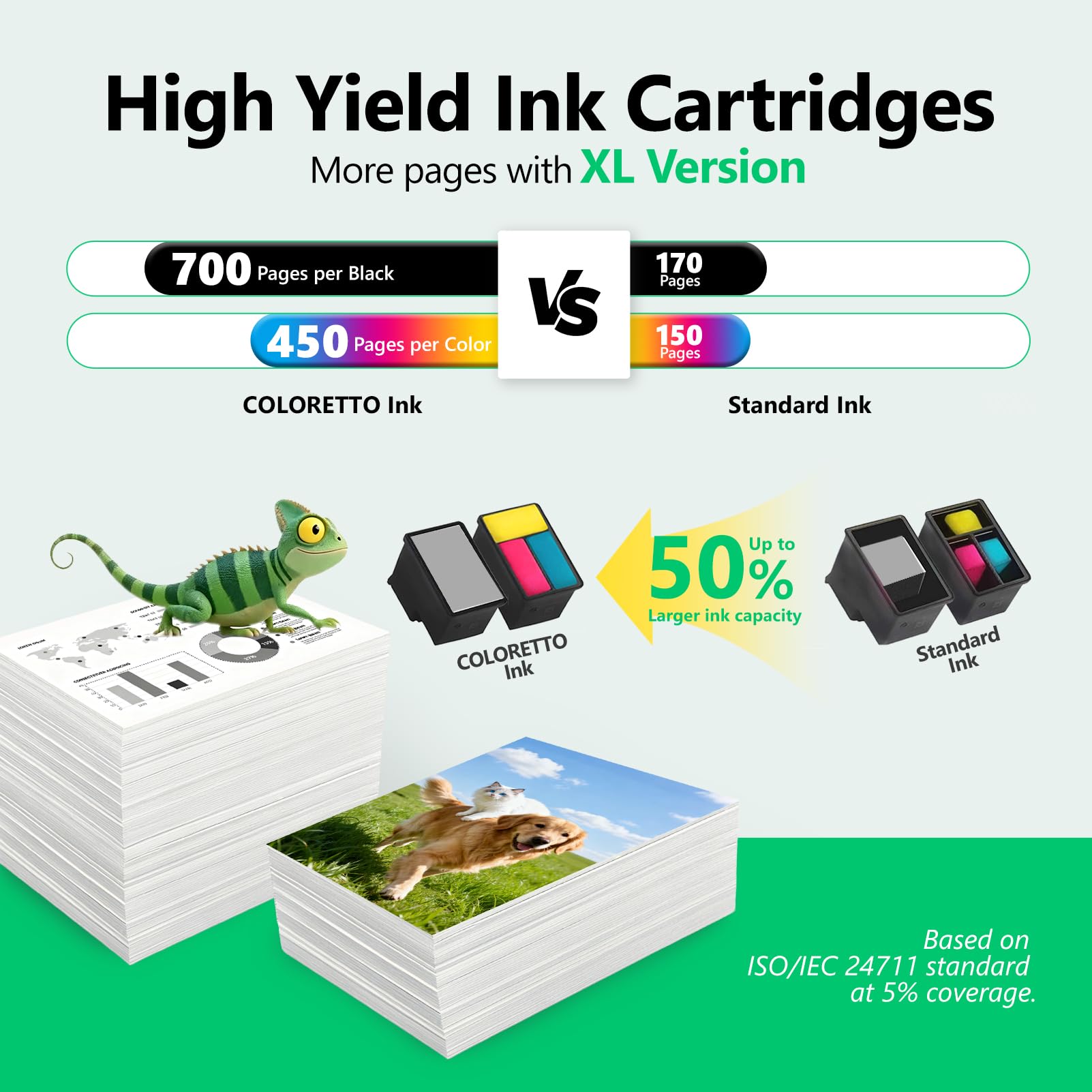 COLORETTO 302XL Cartucho de Tinta para HP 302 XL Negro y Color para Deskjet 3639 3630 3633 3634 3636 1110 2130 OfficeJet 3830 3831 3833 3834 4650 4656 Envy 4520 4522 4523 4524 4527 Remanufacturado