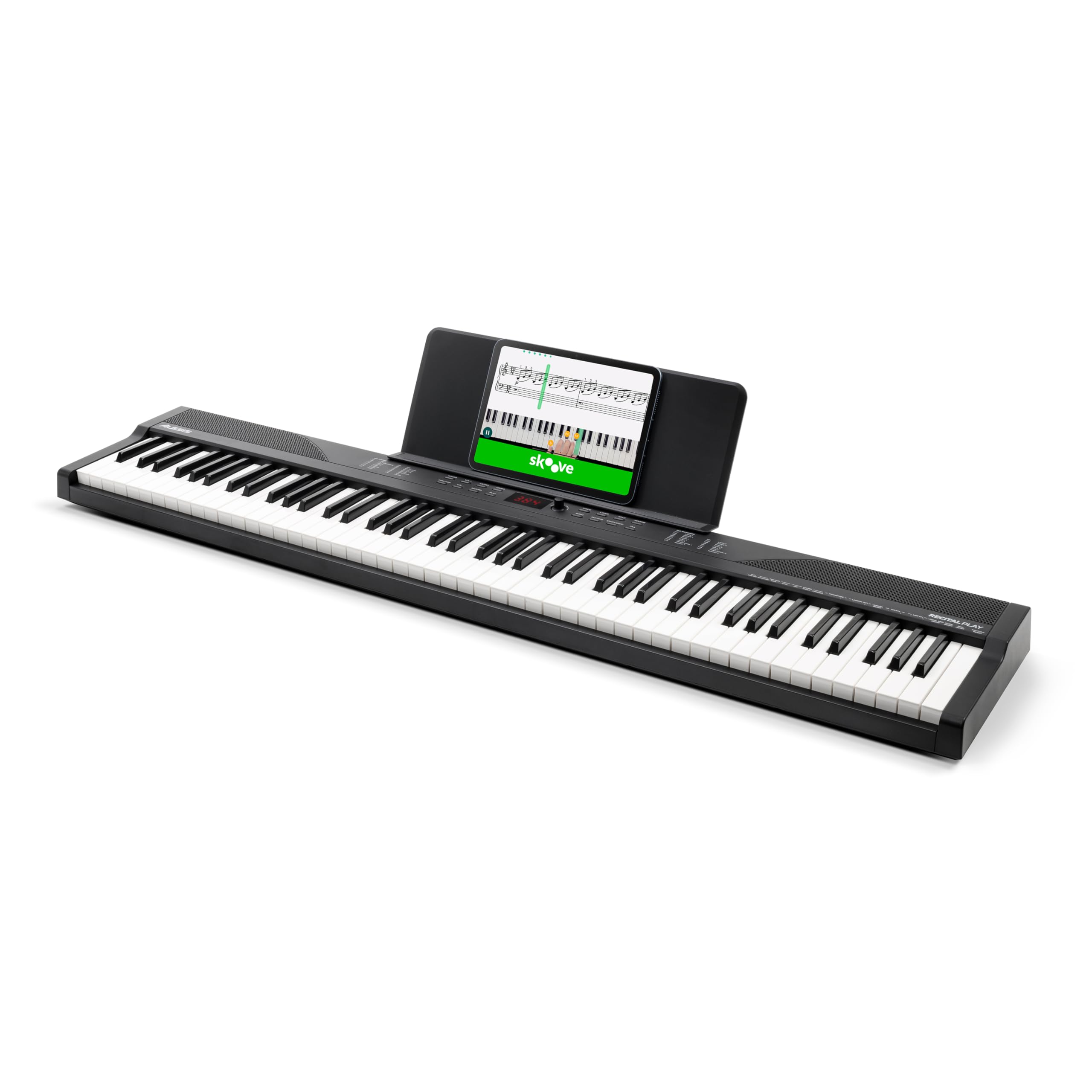 Alesis 88 Key Keyboard Piano with 480 Sounds, Speakers, USB MIDI, Carry-Bag, Stand, Headphones, Pedal and Piano Lessons for Beginners