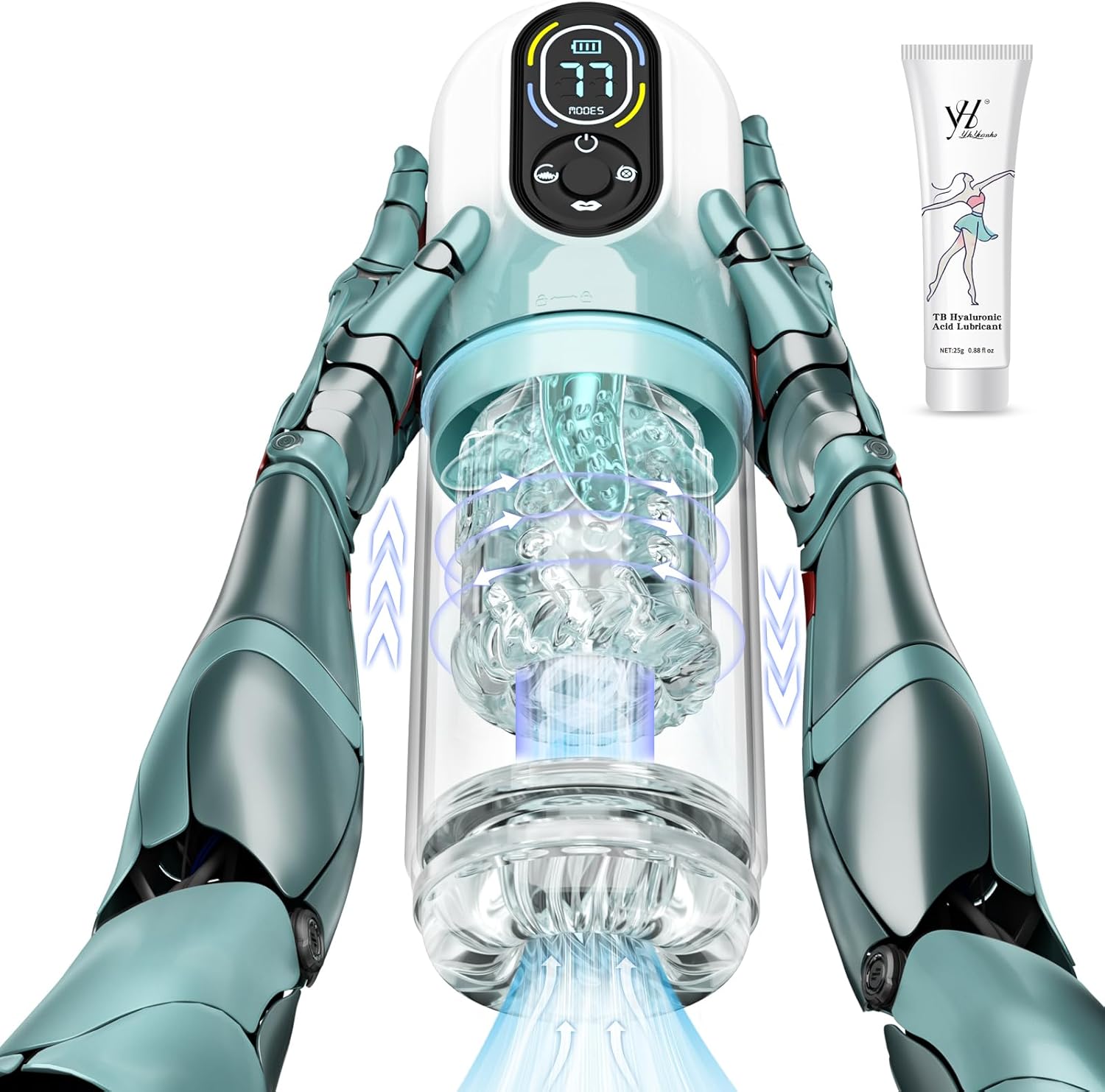 Male Masturbator Penis Pump Mens Sex Toy - Adult Sex Toys for Men Sex Toy 7 Thrusting Rotating Vibrating Sucking Licking - Pocket Pussy Adult Toys Blowjob Sex Machine Male Sex Toys Stroker