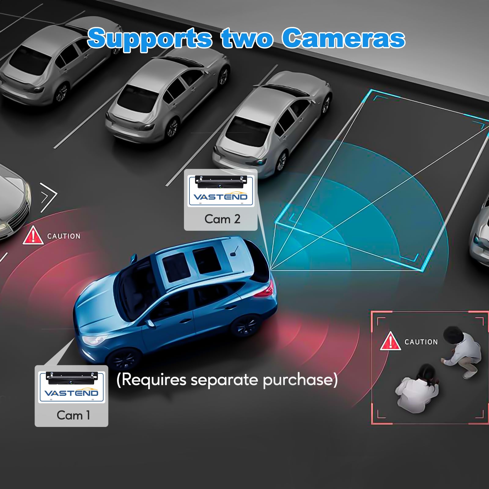 VASTEND Caméra De Recul Sans Fil HD 1080P Caméra De Recul De
