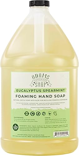 Adams Handmade Soap Liquid Foaming Soap 1 Gal (Euc Spearmint, 1 pack)