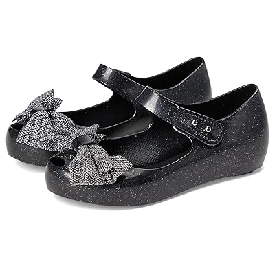 Mini Melissa Mini Ultra Girl Sweet XII BB (Little Kid) Girls Shoes Glitter Black