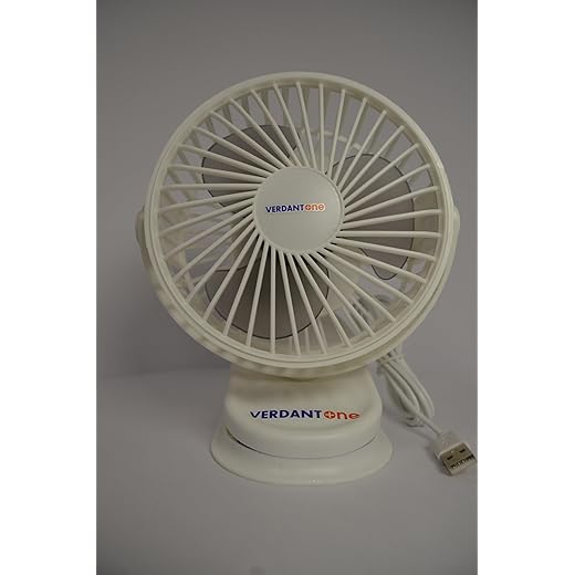 VERDANTONE Small Desk Fan 45 Inch Portable 3 Speeds Wind De