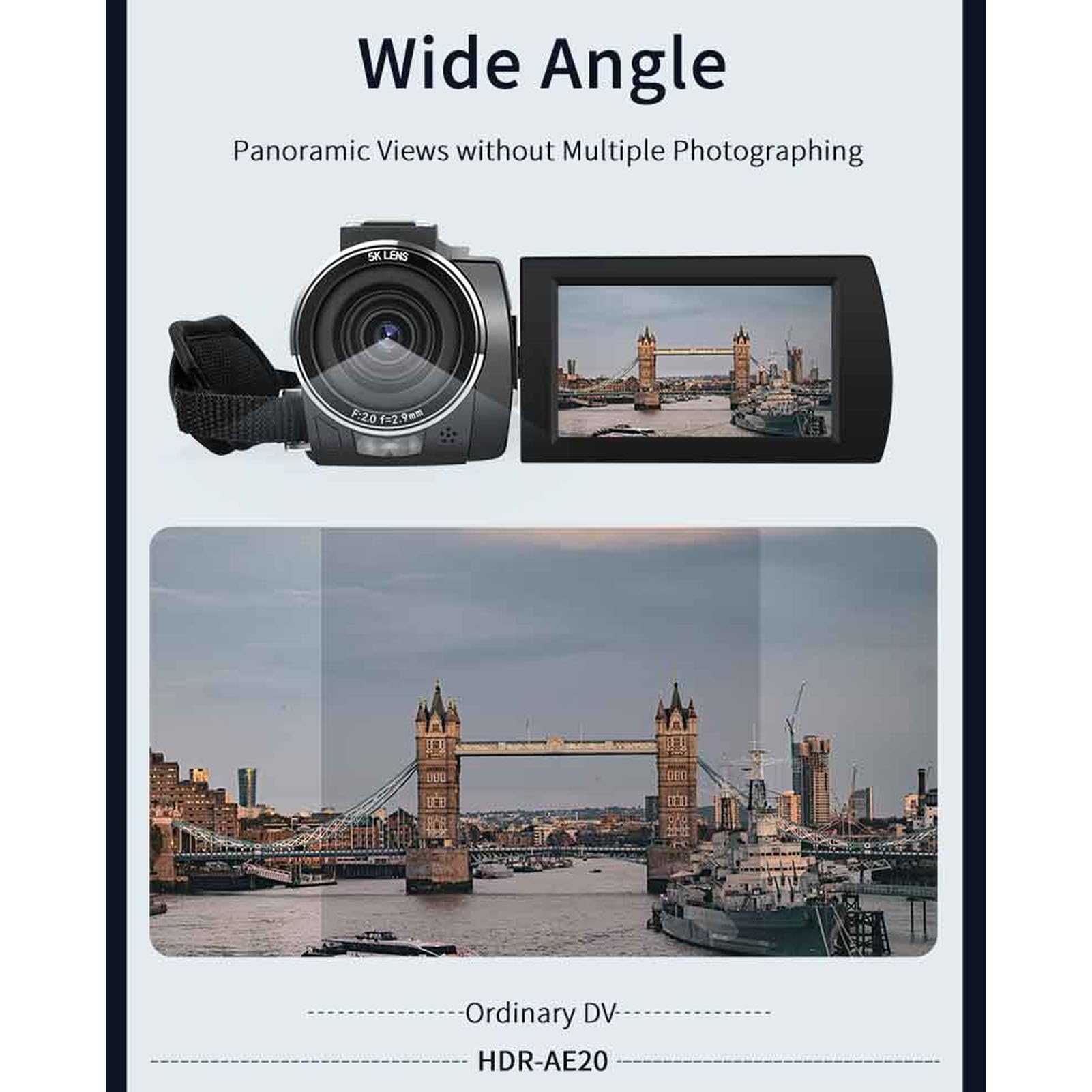 Amazon | ビデオカメラビデオカメラ、56MP 5K WiFiデジタルカメラ