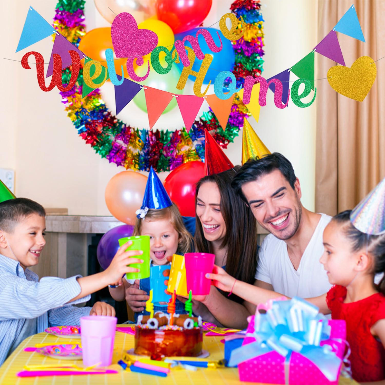 Striscione per seggiolone anguria per bambino, bandiera a tema festa, ghirlanda in tessuto per seggiolone, striscione per primo compleanno, oggetti di scena fotografici, fatto a mano