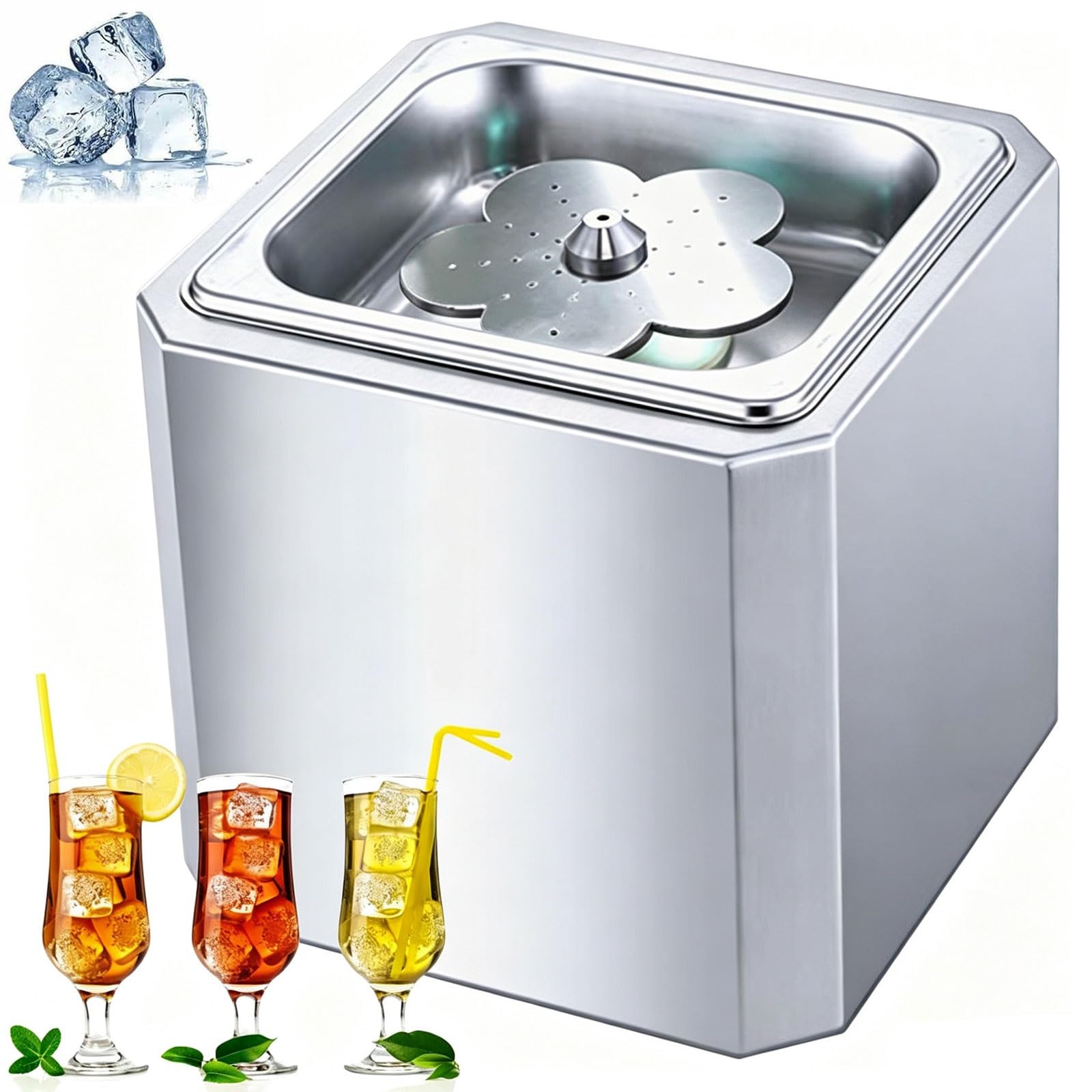 Sucrfxj One Color Mini Glass Chiller Glass Froster, Co2 Thrill Glass Chiller Cooler Freezer With Multicolor Led Light, -45°C Instant Cooling Drink Stainless Steel Chiller In 6 Seconds, For Bar Cocktail Beer Restaurant