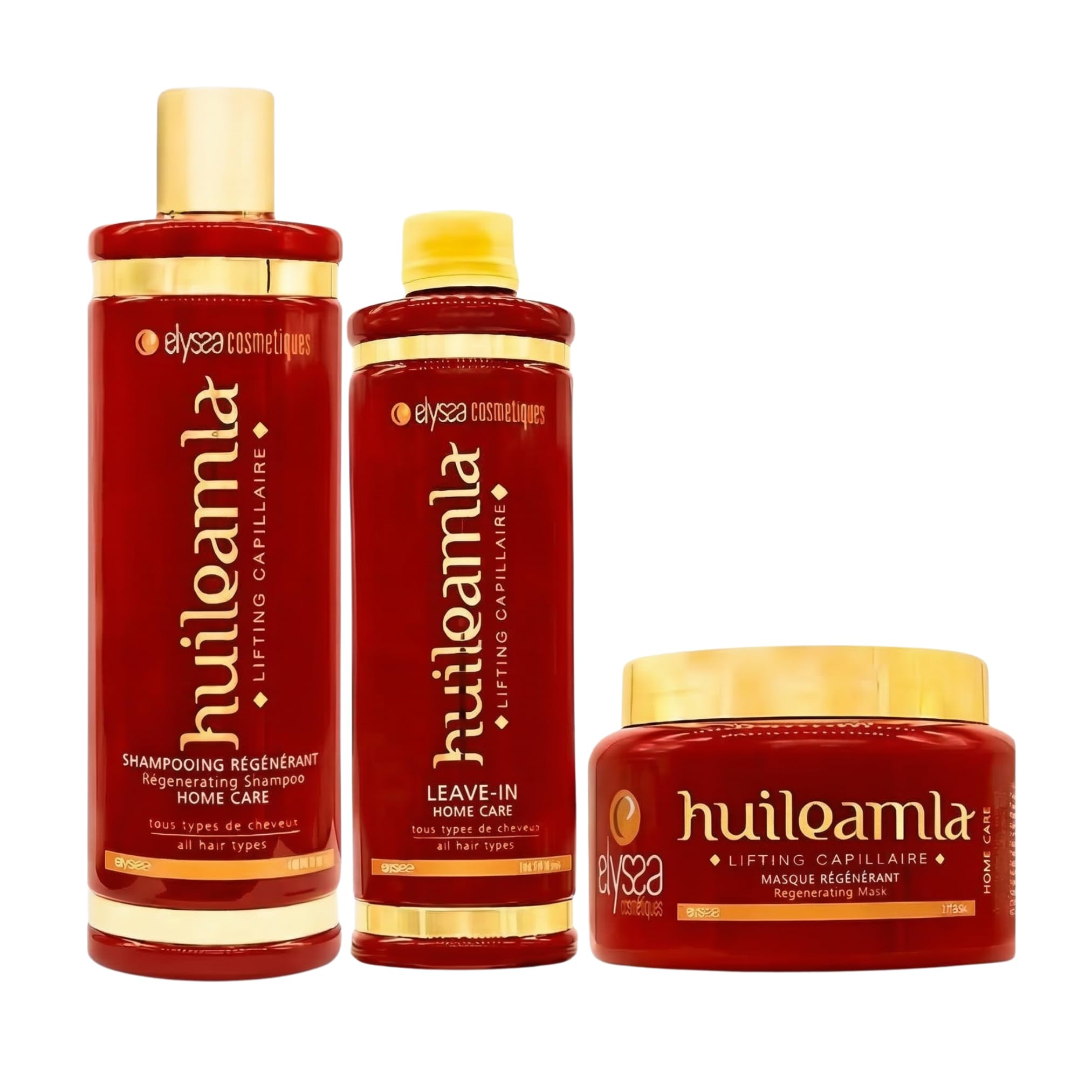 Kit Entretien Shampoing Sans Sulfate & Masque et Soin Cheveux Indien Amla Plex - 2x500ml + 300 ml