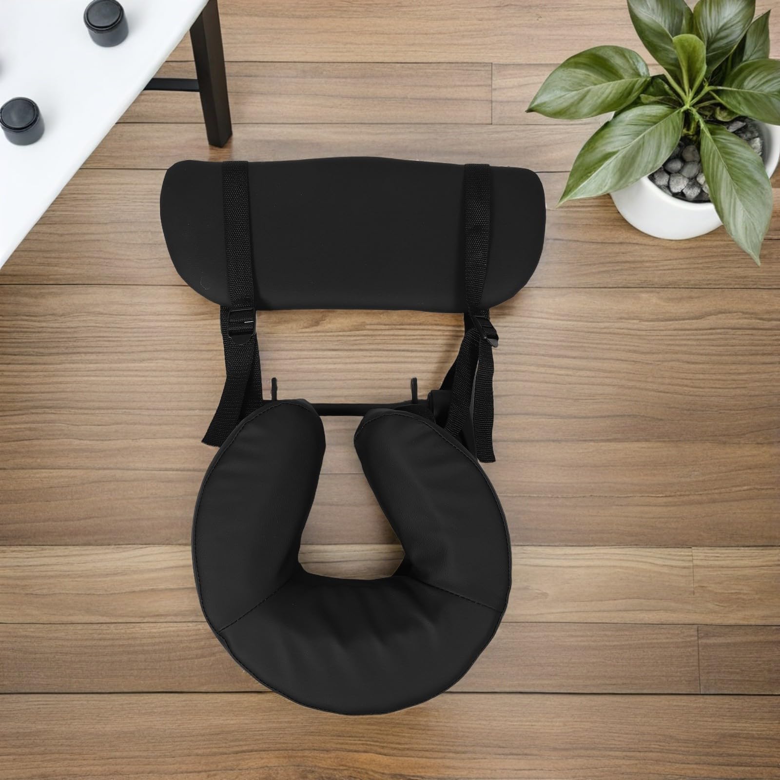 Toyvian Coussin Facial pour Table de Massage, Oreiller de Massage Facial Ergonomique en Pu Pvc et Éponge, Noir, pour Spa et Salon de Beauté, Appui-tête Visage