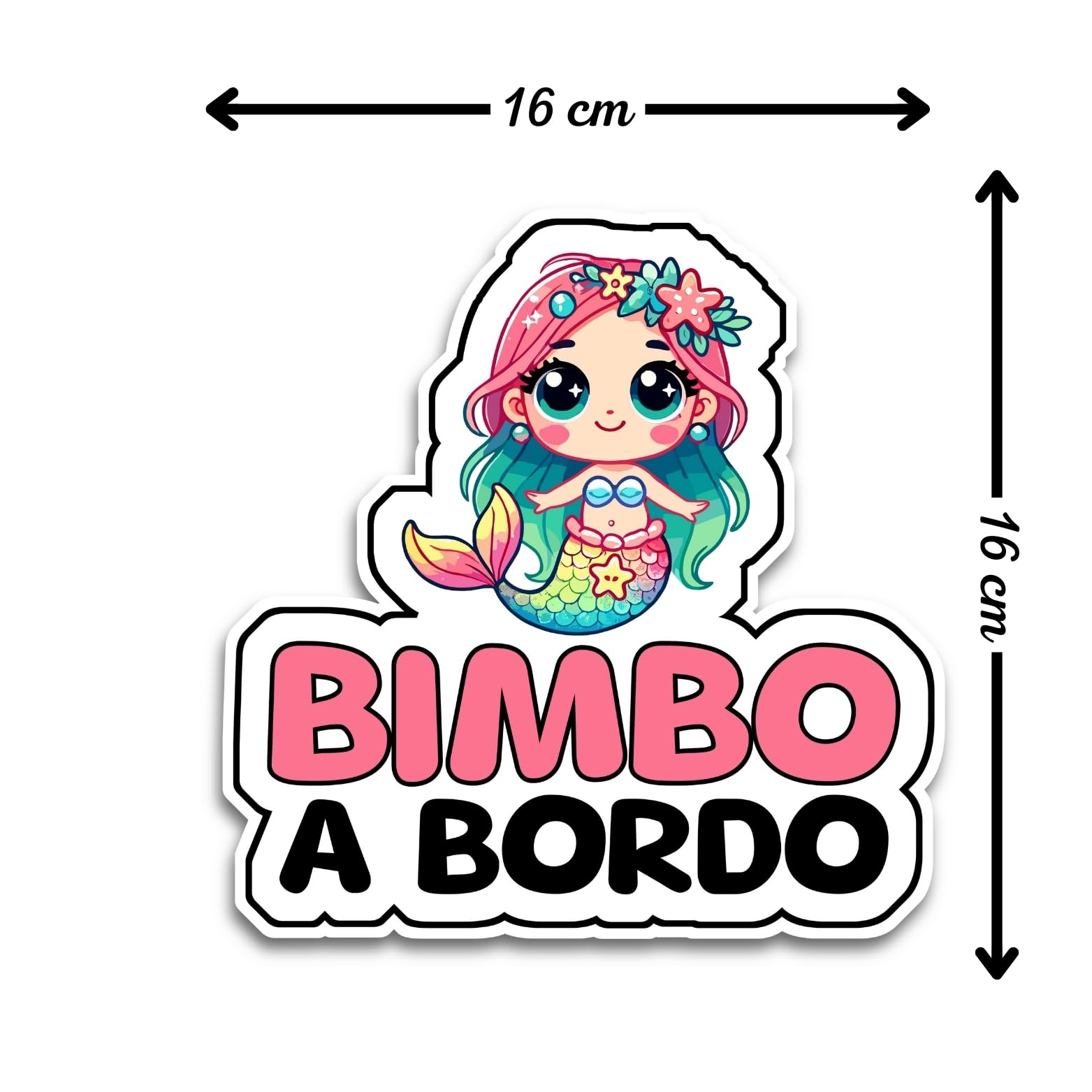 Adesivi Baby On Board - 2 Pezzi, 12x12 Cm, Vinile Impermeabile, Colore Azzurro - Foto 14