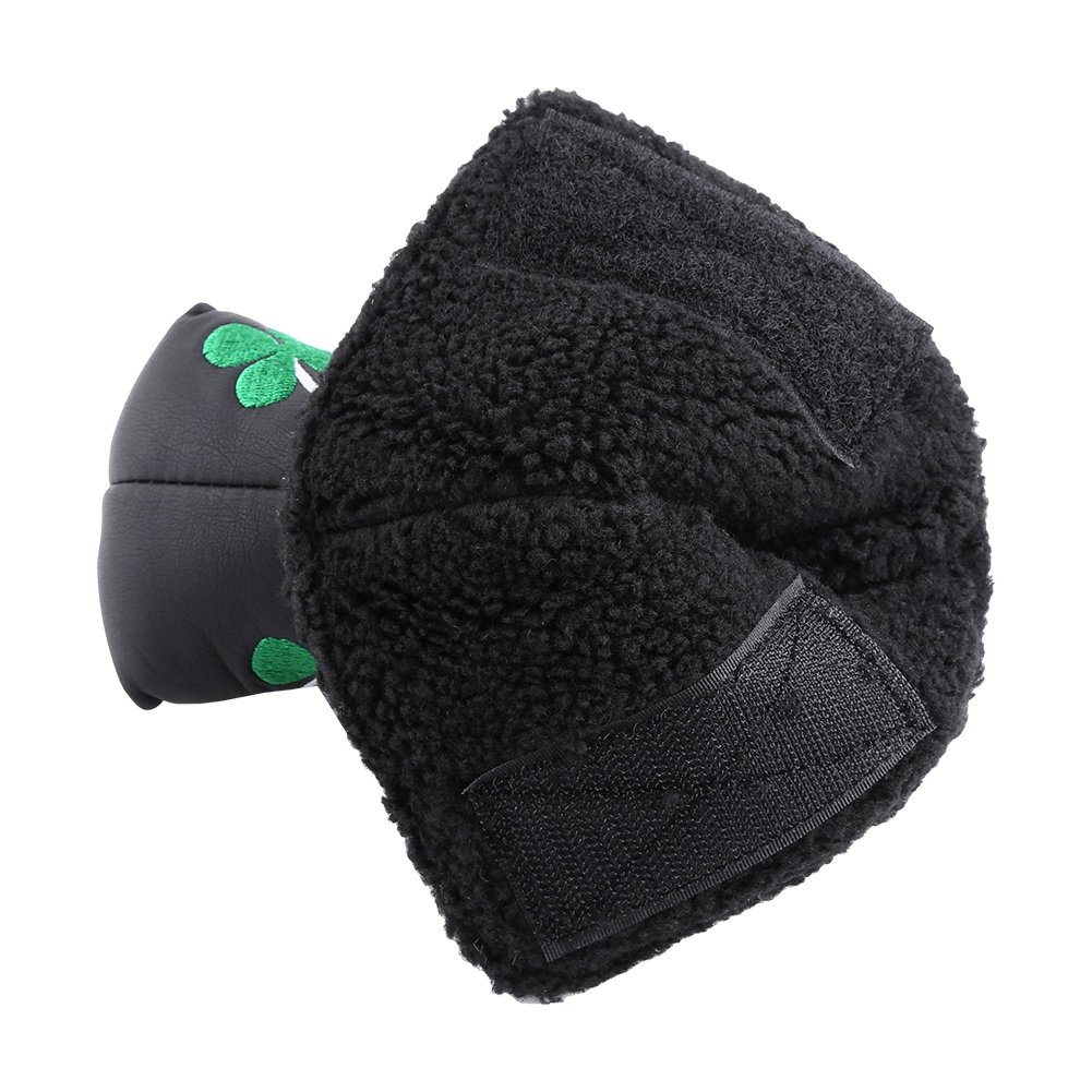 Nikou Putter Cover Clover Golf Headcover Blade Cover, Pu Four Leaf Accessorio per attività(Nero)