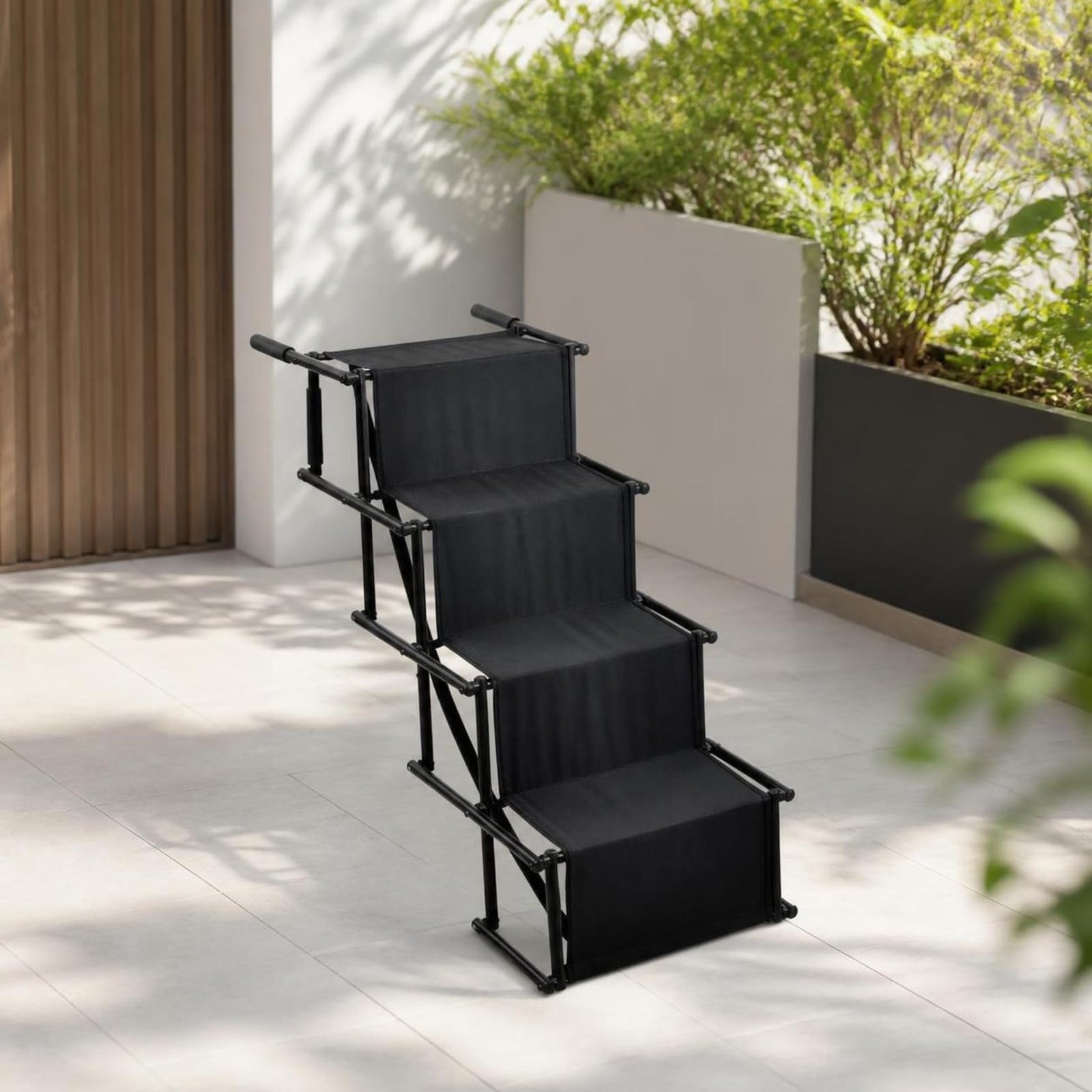 Per Cani con Telaio Metallico, Nero