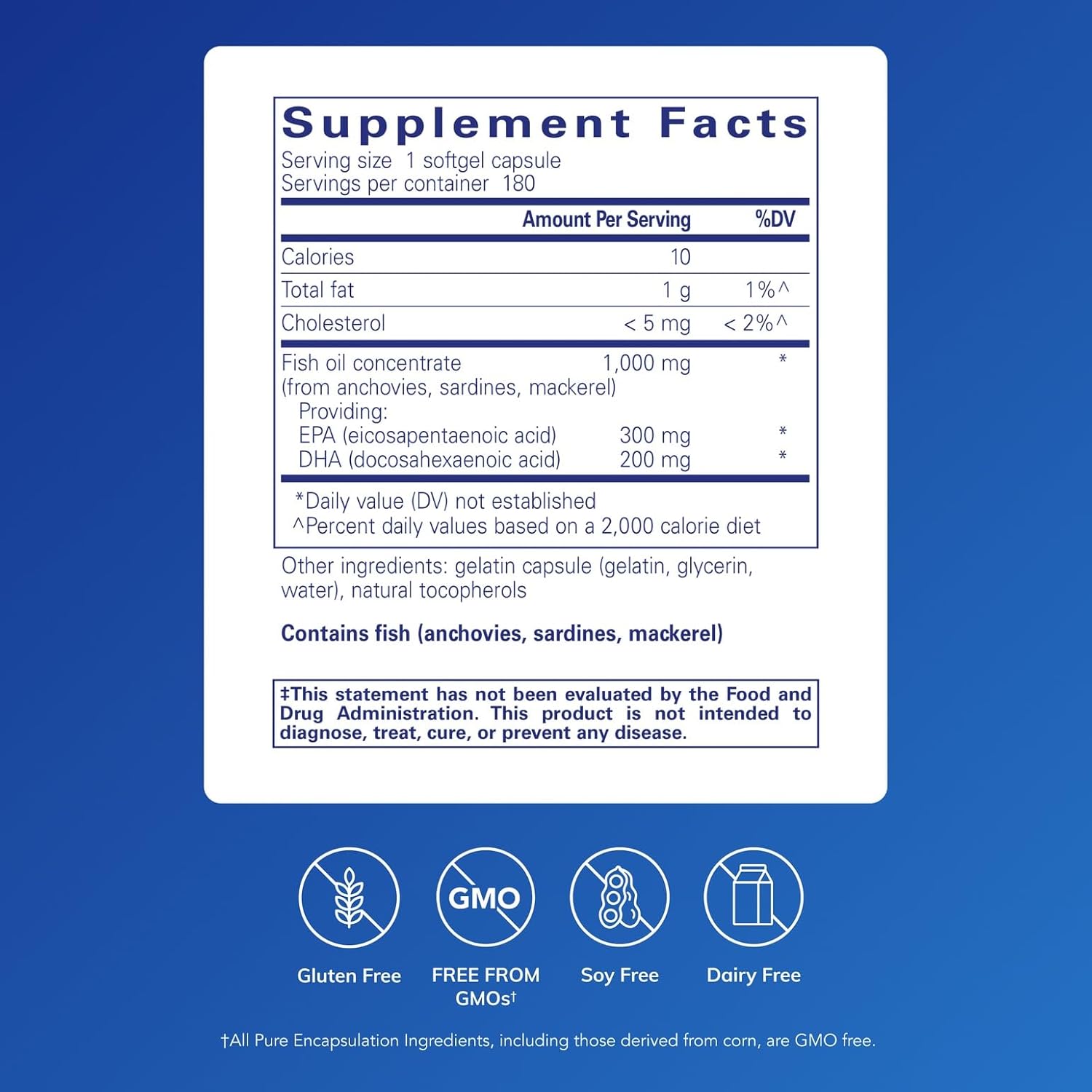 Pure Encapsulations EPA/DHA Essentials - Fish Oil Concentrate Supplement to Support Cardiovascular Health - Premium EPA & DHA Supplement with Omega 3 - 180 Softgel Capsules - Image 2