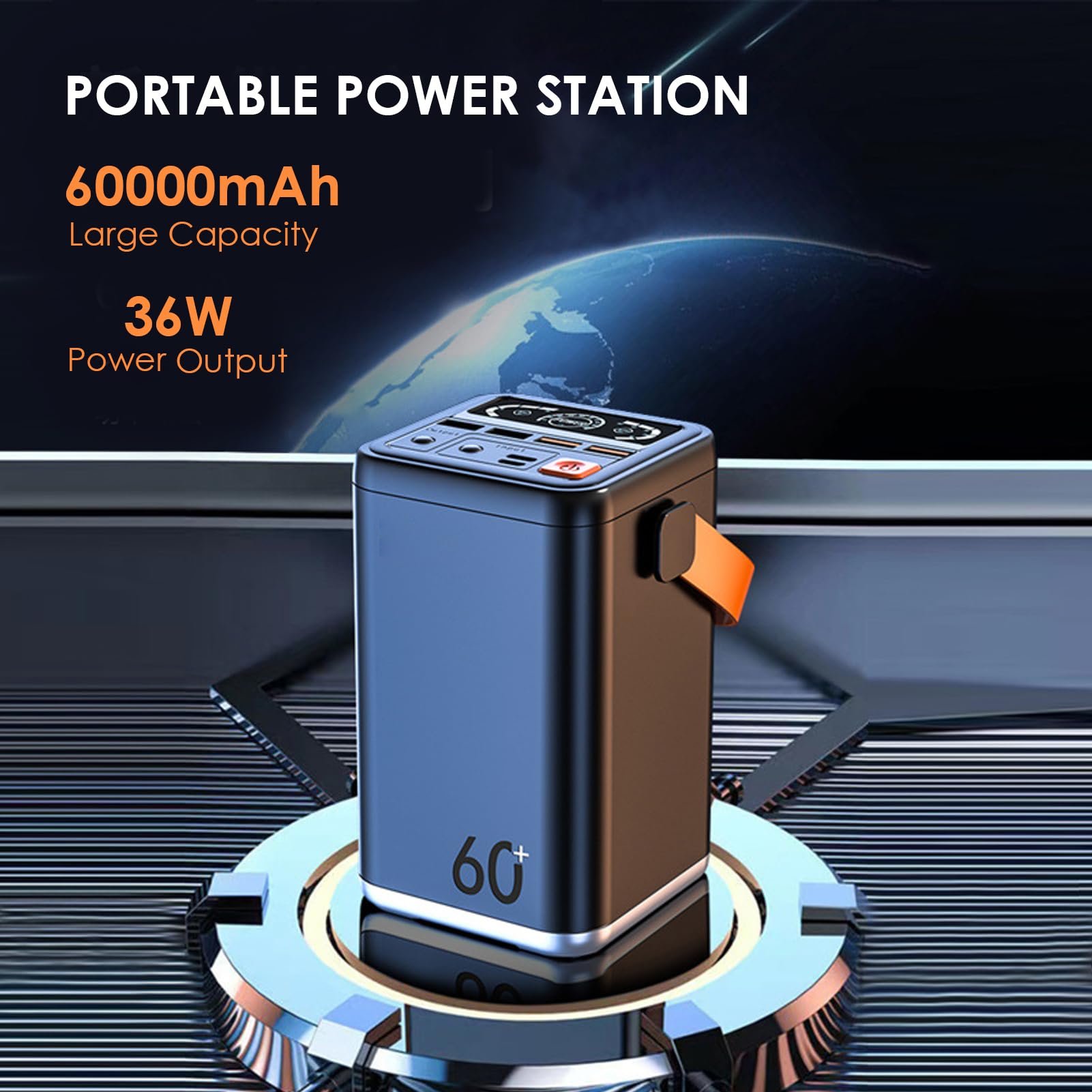 Yunseity 60000mAh Power Bank 4 Outputs USB - Dettaglio