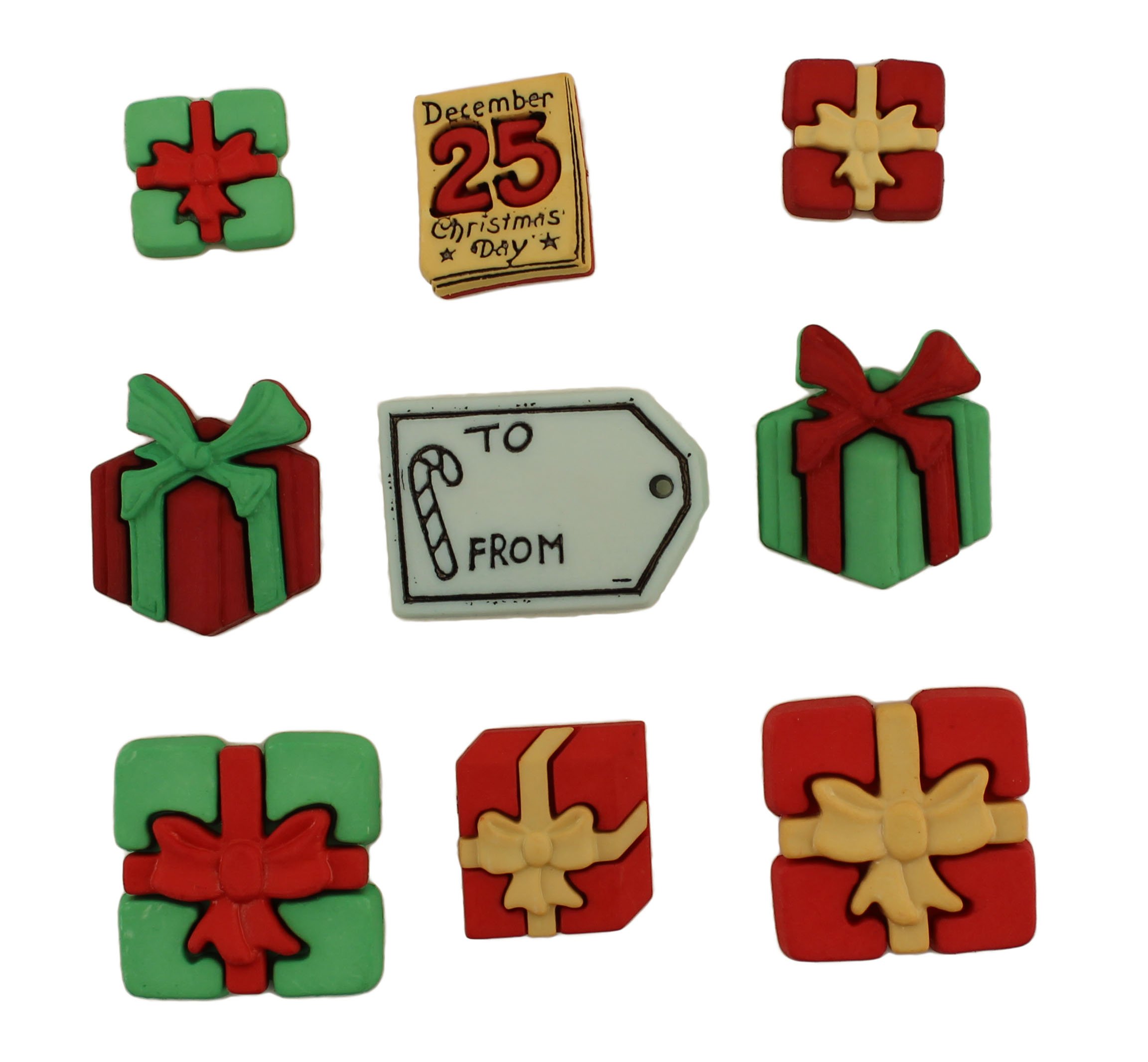 Buttons Galore All Wrapped Up, Acrylic, Multi-Colour, 0.5 x 2 x 2 cm