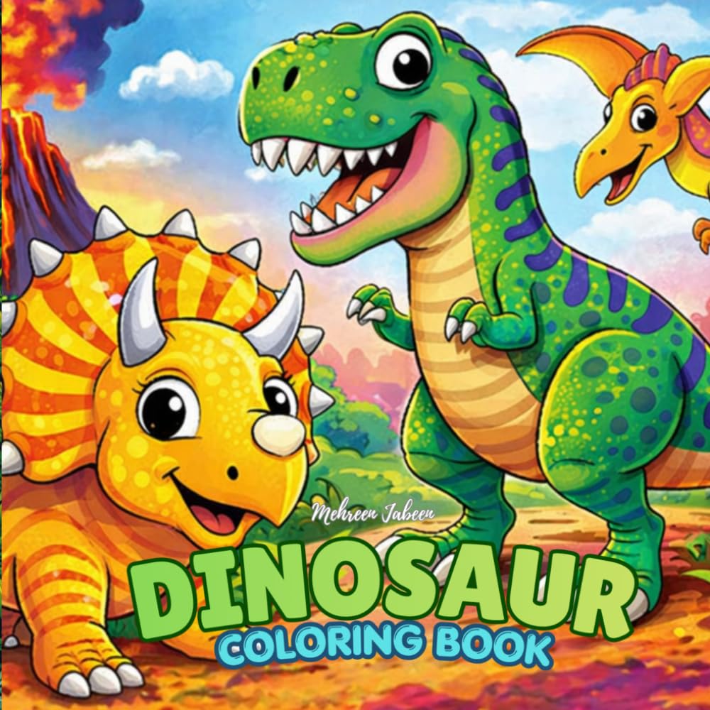 Dinosaur Coloring Book: Fun & Easy Coloring Book for Kids Ages 3–8 (Bold and Easy Coloring Book Collection for Kids)