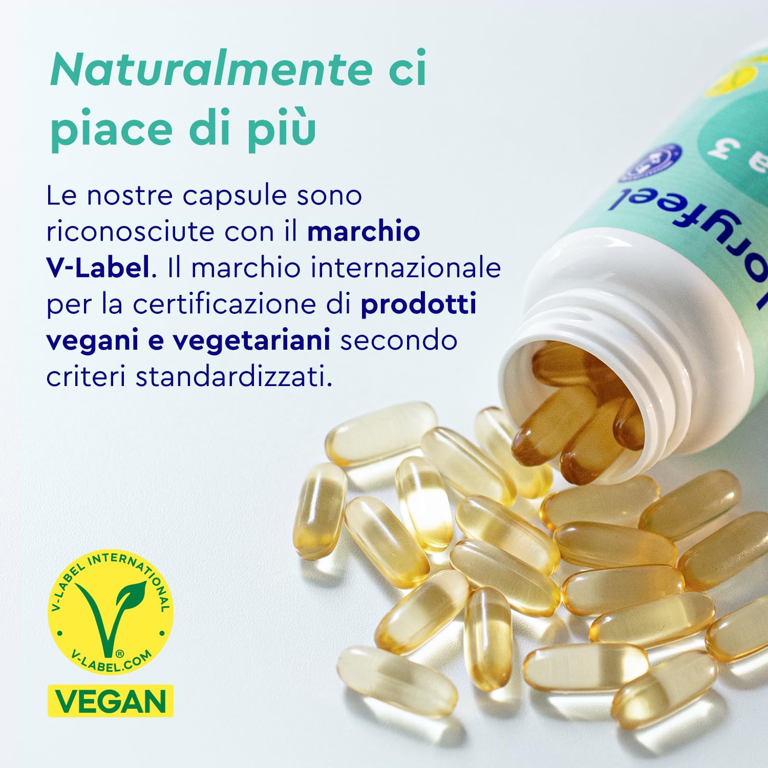 Omega 3 Vegano, Eletto PRODOTTO DELL'ANNO 2025, 60 Capsule, Materia Prima life’sOMEGA, 2000mg di Olio di Alghe con 600mg di DHA e 300mg di EPA, Alta Biodisponibilità, Arricchito con Vitamina E