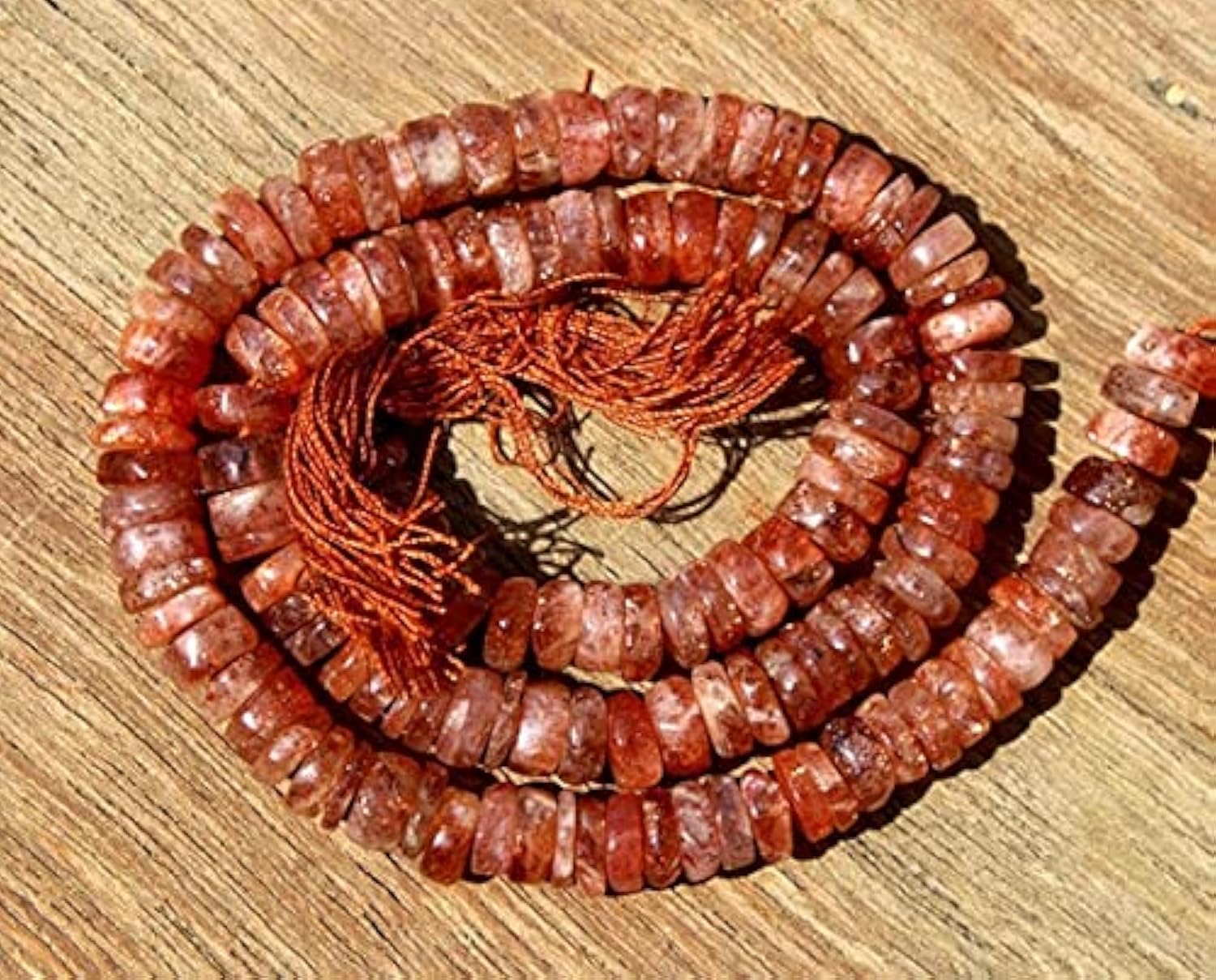 Pierre de soleil naturelle en perles Heishi pour vos ateliers de création bohème