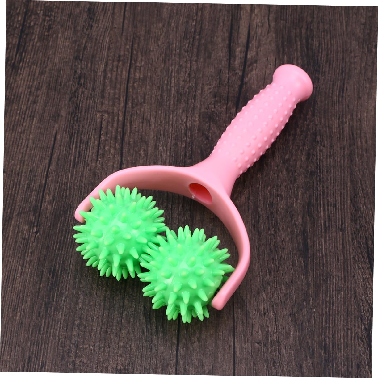 Rodillo de Masaje Manual 2 Piezas de Pvc para Masaje Corporal | Rosa y Azul, Mango Antideslizante, Cómodo de Sujetar, Uso en Casa y Oficina