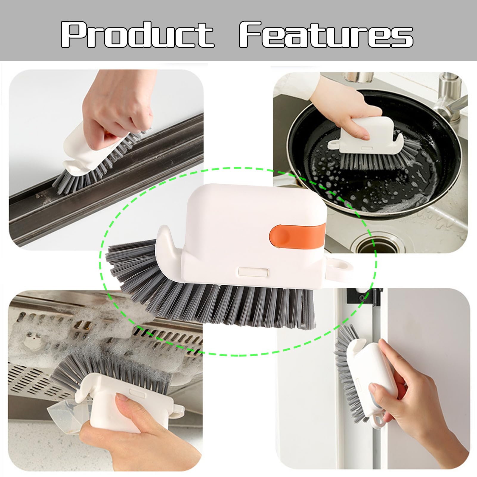 Brosse Suceuse Détachable Deux En Un, Brosse De Nettoyage De Rainure De Fenetre 97624981