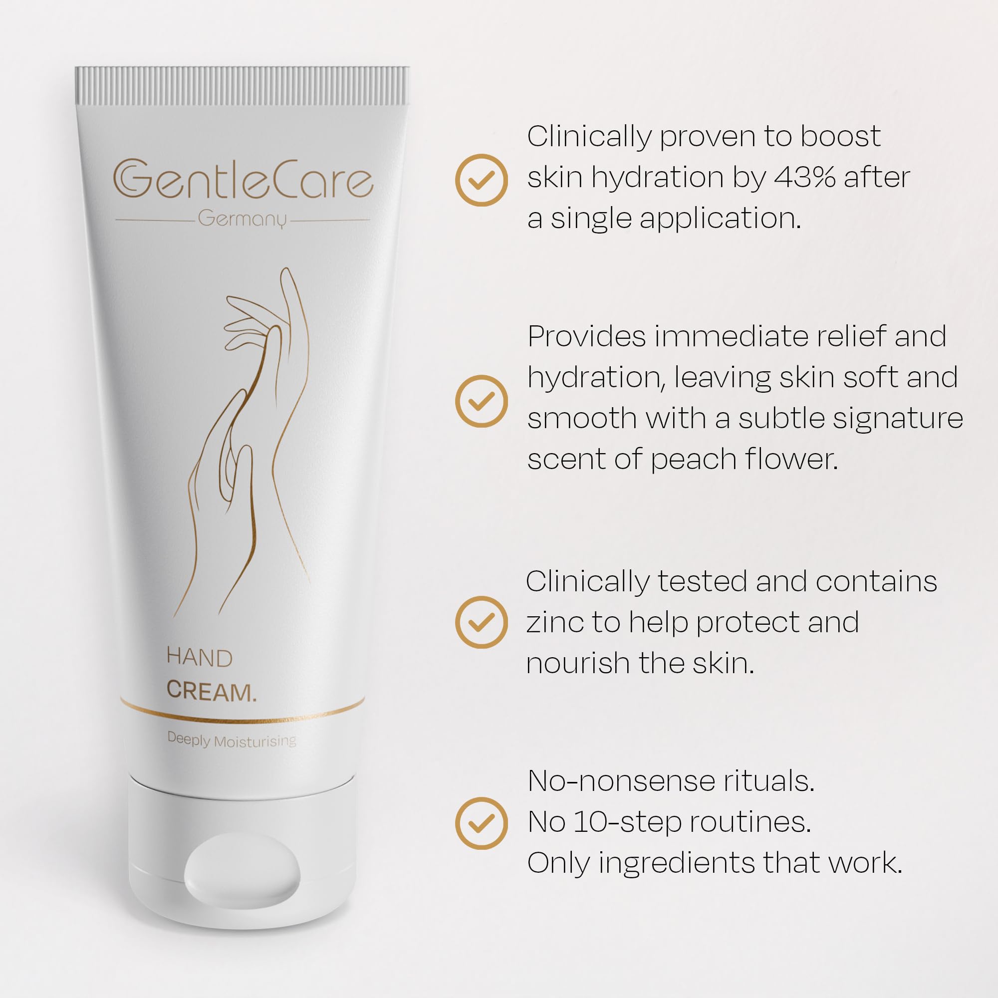 GentleCare Hand Cream for Very Dry Hands, With Zinc & Panthenol, Fast Absorbing, Non-Greasy Hand Moisturiser - Image 3