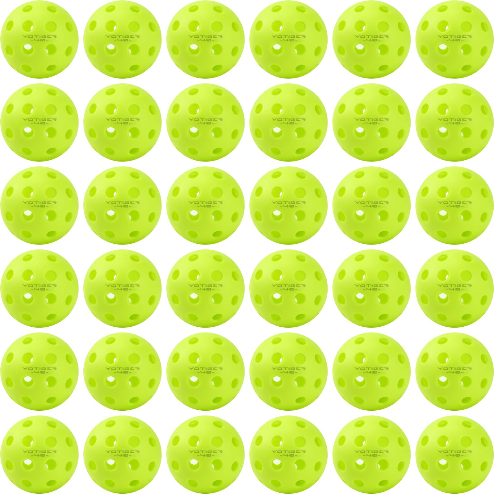 YOTIGER Pickleball Balls, 4 Pack | 12 Pack 40 Holes Outdoor Pickleball Balls, High Visibility and Bounce, Stylish and Durable Pickleball Balls for All Style Pickleball Paddles & All Skill Levels