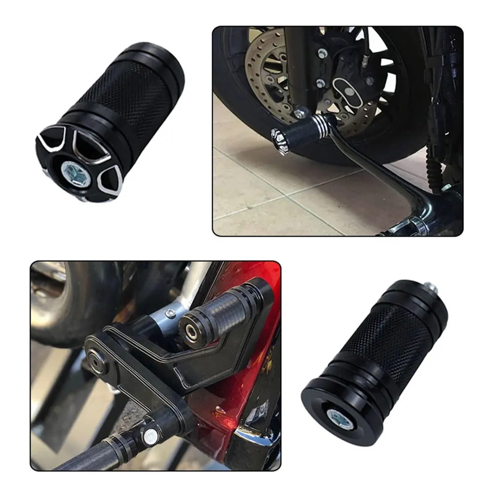 Poggiapiede Per Leva Cambio Moto In Alluminio Cromato – Universale Per Harley Sportster, Softail, Dyna, Touring - 5