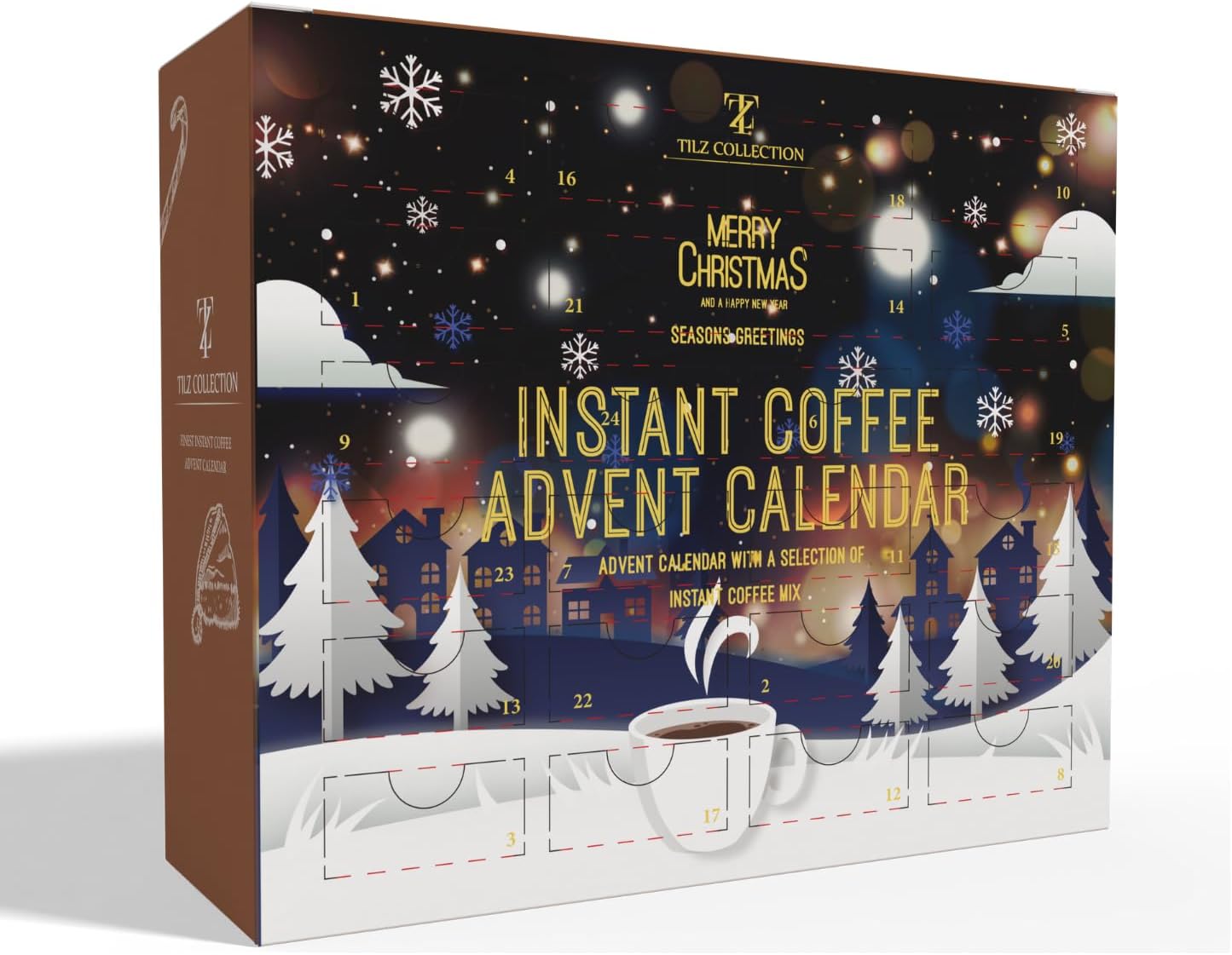 Coffee Advent Calendar 2025, Food Advent Gifts For Women, Men, 24 Flavours Instant Coffee Packets Single Serve,