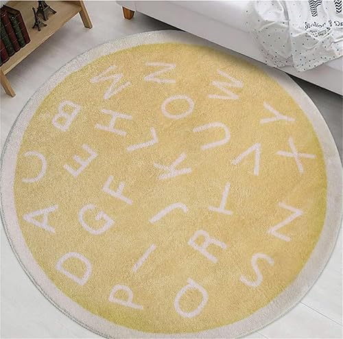Miniatura 2 de Alfombra de juego redonda ABC de 2.6 pies para niños, sala de juegos, alfombra suave con alfabeto para habitación de bebé, alfombra antideslizante