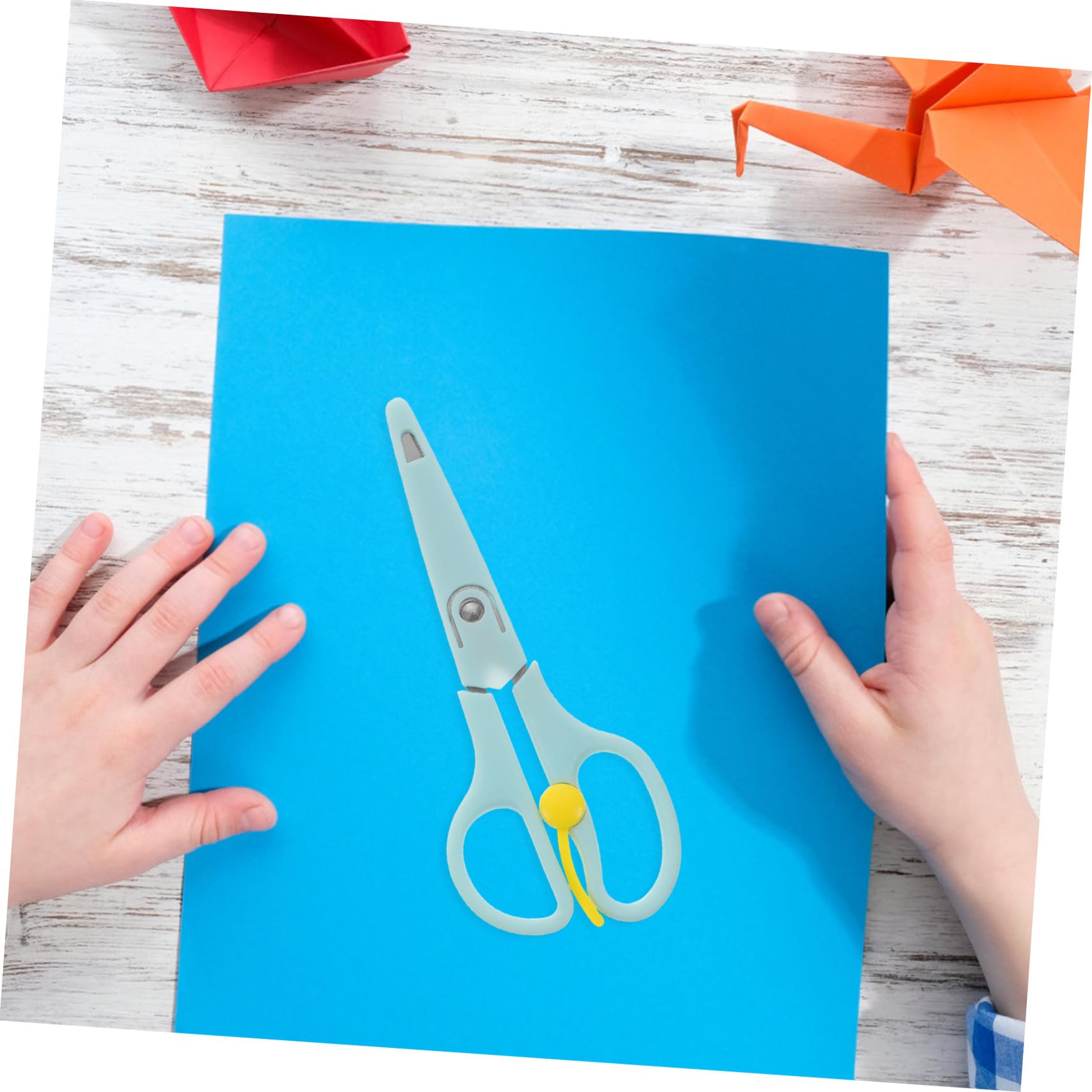 Angoily 16 Pièces Ciseaux de Sécurité pour Garçon Fille Acier Inoxydable Ciseaux à Bouts Ronds Ergonomiques Adaptés Aux Garçons et Filles pour Découpage Papier Bricolage et Scrapbooking