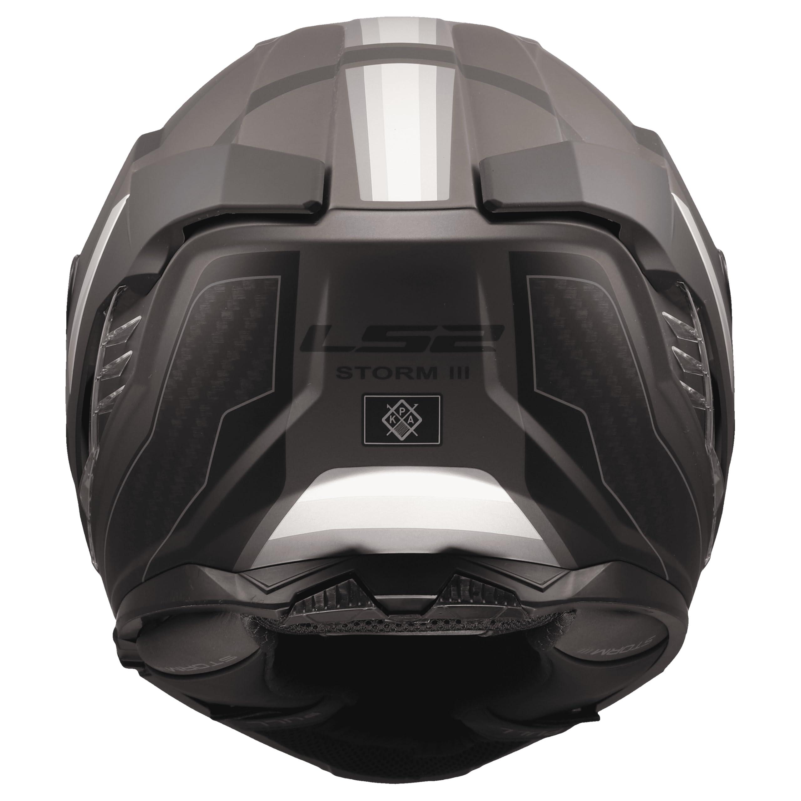 LS2, Casco Moto Integral STORM III SPORTY Black Grey, XXS
