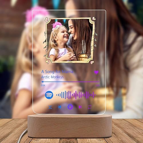 Miniatura 95 de Placa de Spotif personalizada con código de Spotif escaneable, regalos de fotos personalizados, cubierta de álbum de canciones acrílicas, regalos