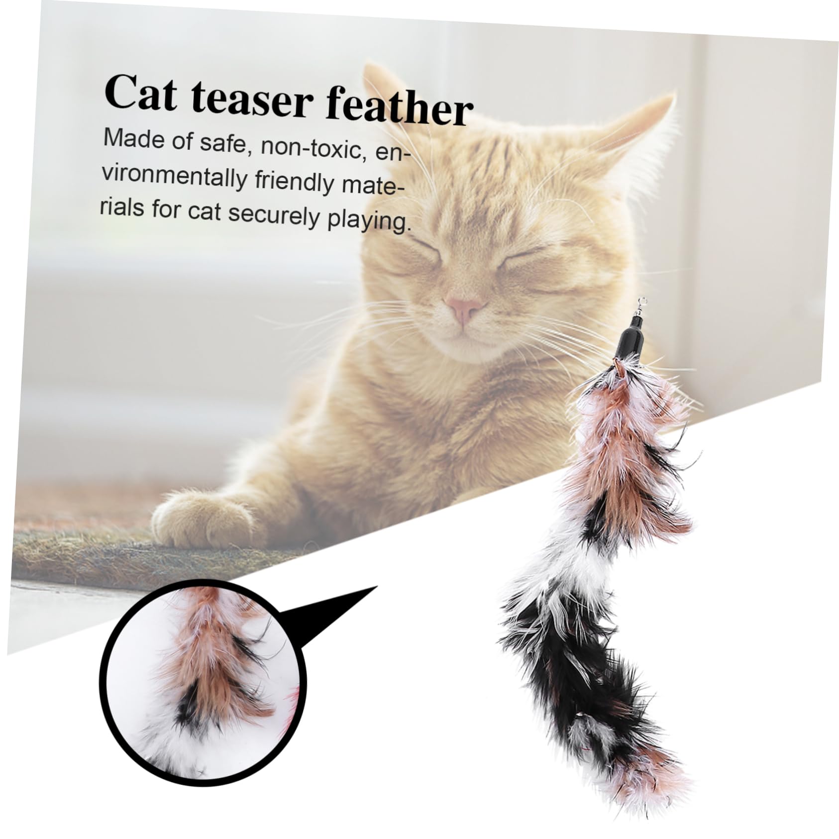 Lot De 3 Jouets De Rechange Interchangeables pour Chat pour des Heures De Jeu 6 Pièces X 3 Couleurs Aléatoires