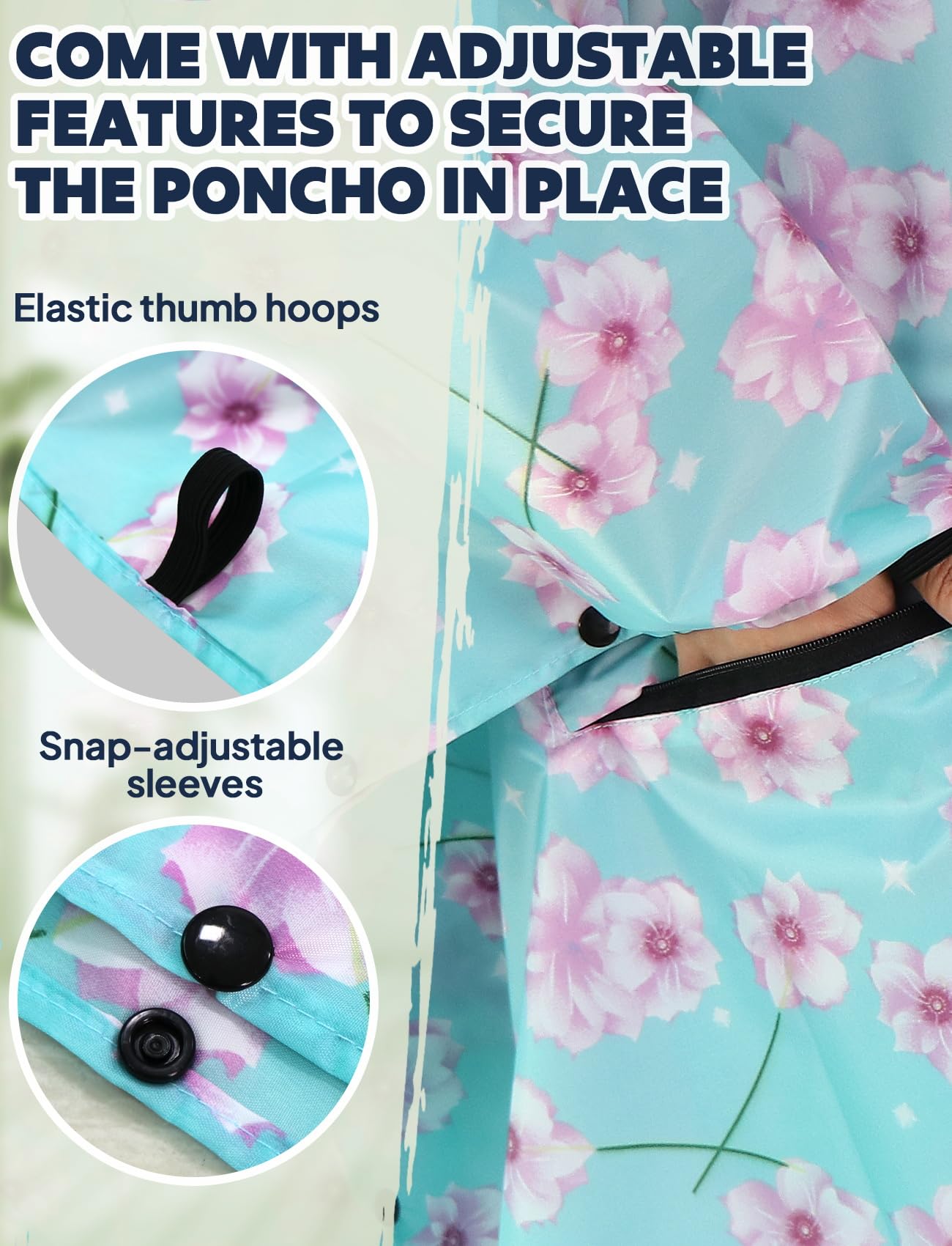 ANYOO Impermeabile Poncho Mantella Pioggia Donna Leggero e Portatile Impermeabile con Cappuccio, Ideale per Campeggio all'aperto Escursionismo Sopravvivenza