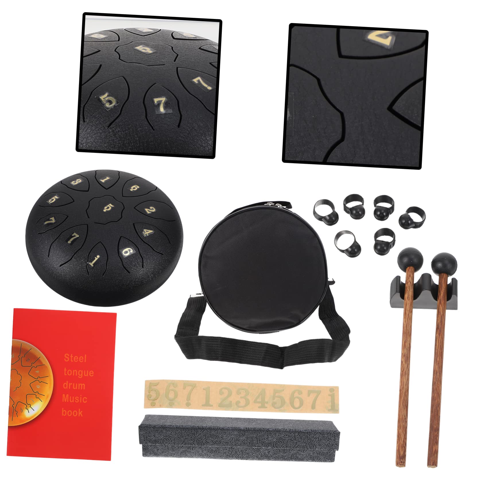 SECFOU Tambour Langue Professionnel Instruments De Percussion à Main Accessoires Créatifs Pour Percussionnistes Doigtiers Pratiques