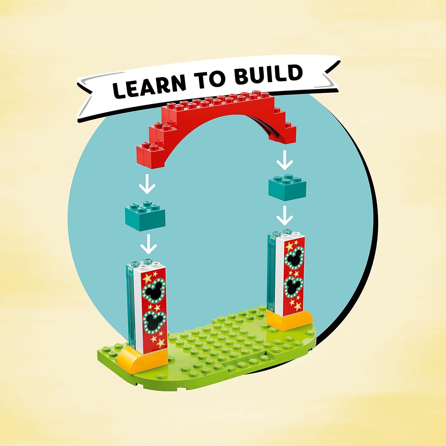 LEGO Disney Mickey and Friends – Mickey, Minnie and Goofy’s Fairground Fun 10778 Building Toy Set for Preschool Kids, Girls, and Boys Ages 4+ (184 Pieces) - Image 4