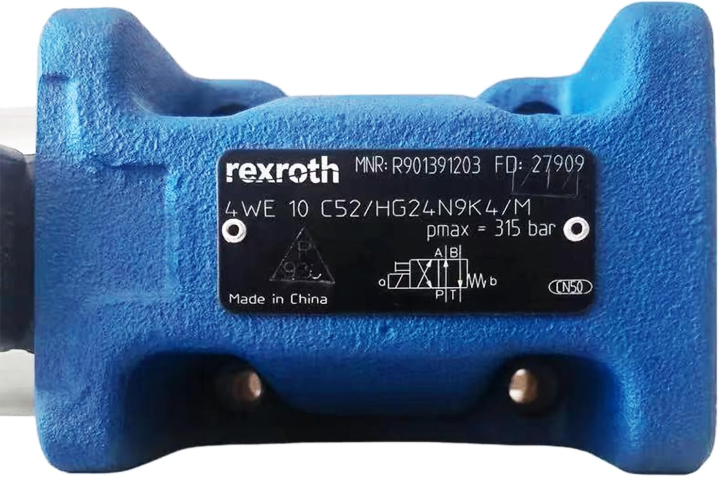 Rexroth 4WE10 Hydraulic Directional Short Pipe Valve 4WE10C5X/HG24N9K4/M 4WE10C52/HG24N9K4/M Directional Valve R901391203 Solenoid Directional Control Valve (1, 4WE10C52/HG24N9K4/M)