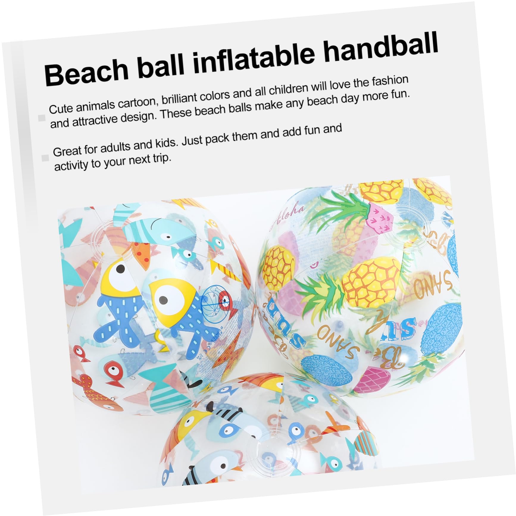 VICASKY 9 Piezas Pelota De Playa Animada Jugar Aire para Playa Inflable Criatura Marina Playa Clara Mini De Playa Pelota De Voleibol De Playa Inflar Pelota De Playa