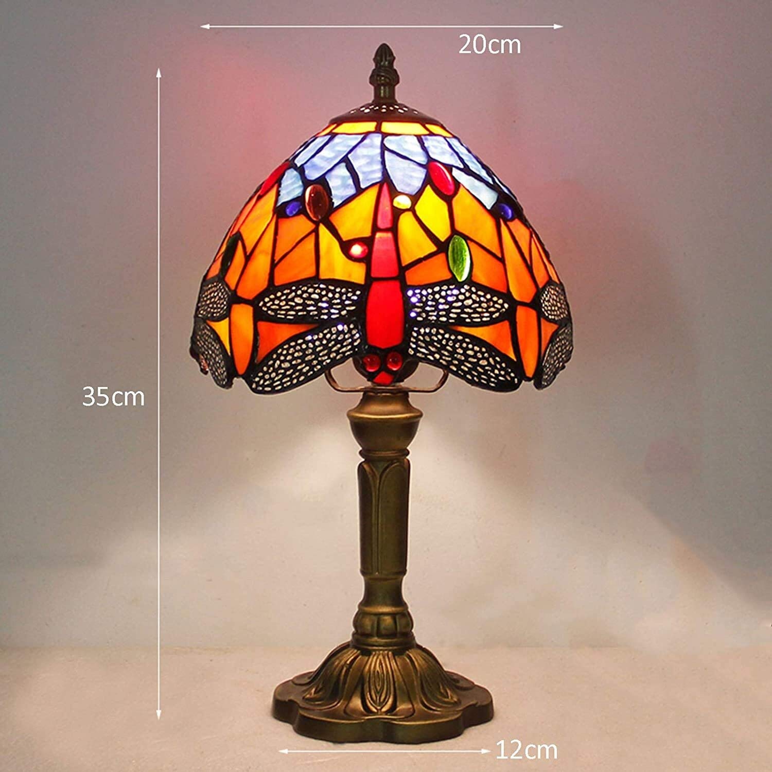 8ティファニースタイルテーブルランプ電気スタンドガラスランプ \r ジャングルト Amazon.co.jp : ティファニースタイルランプ 8インチ ステンド